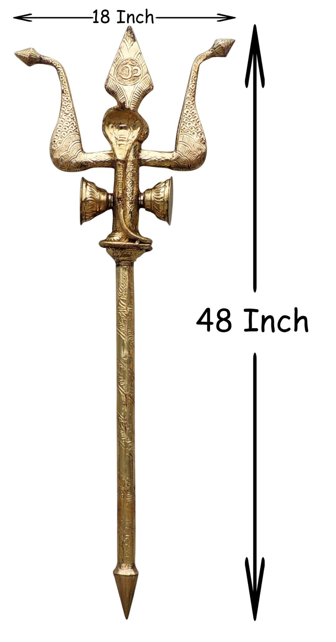 Brass Trishul — 48"