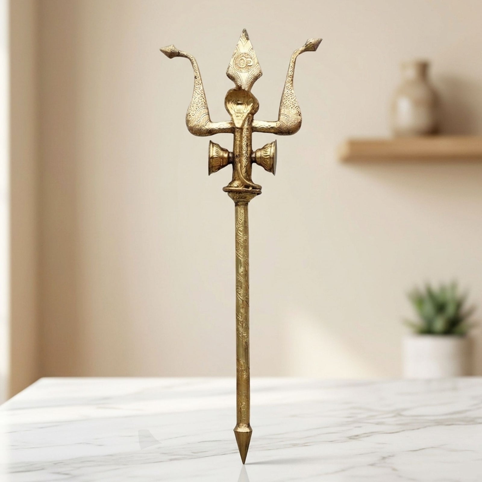 Brass Trishul — 48"