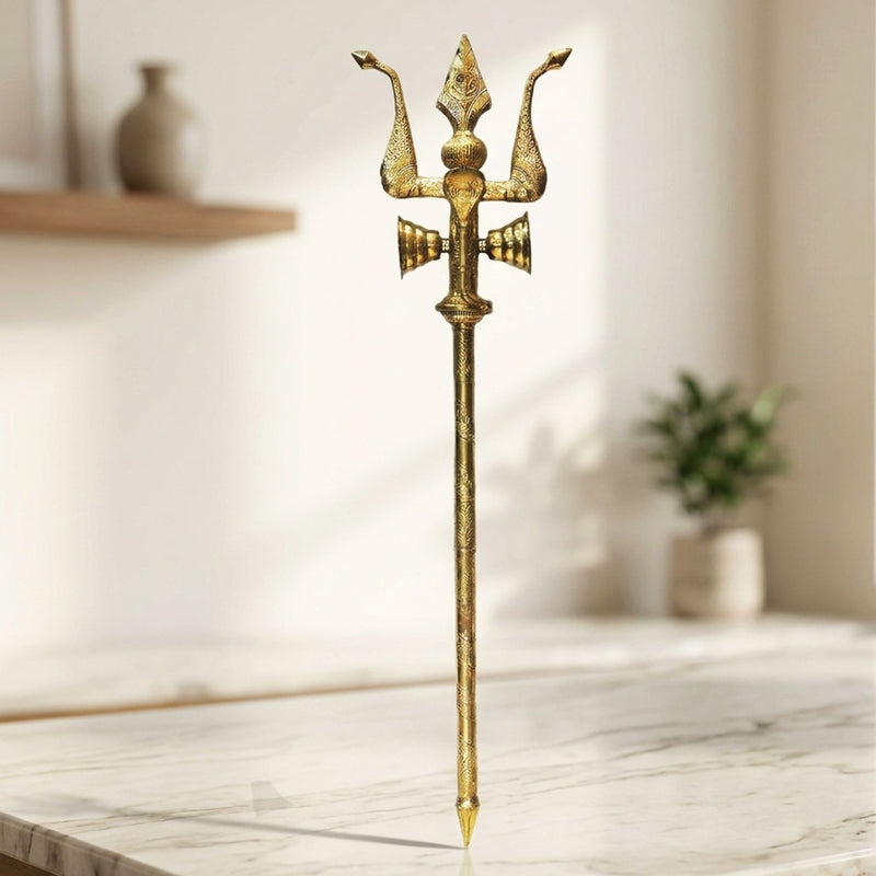 Brass Trishul — 60"