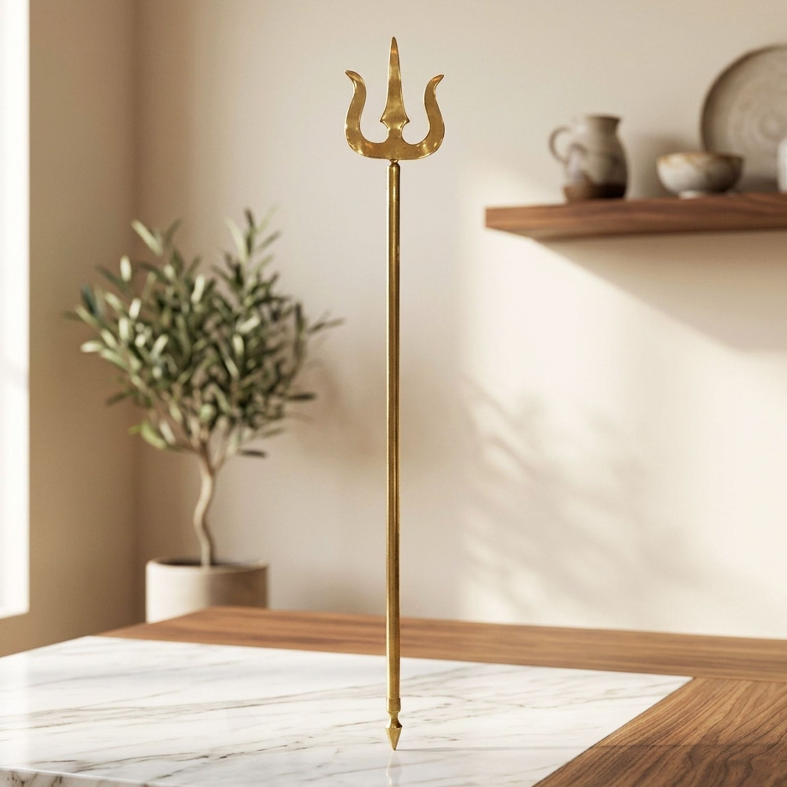 Brass Trishul — 60"