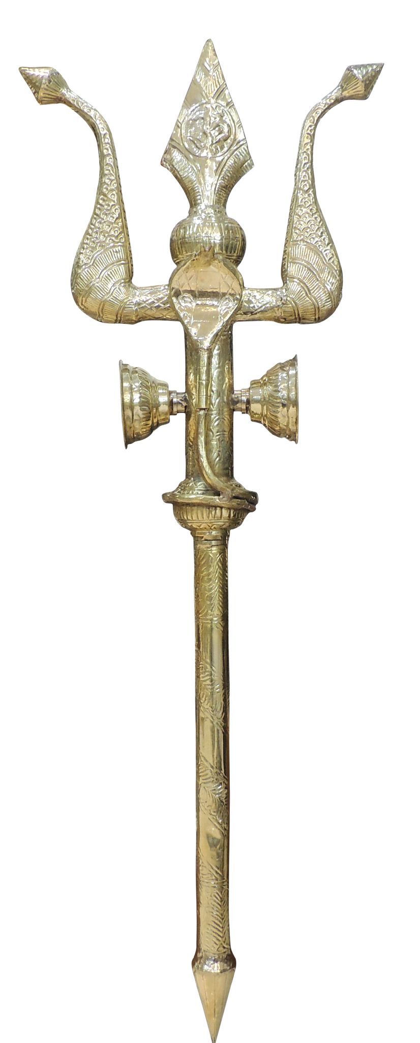 Brass Trishul — 44.5"