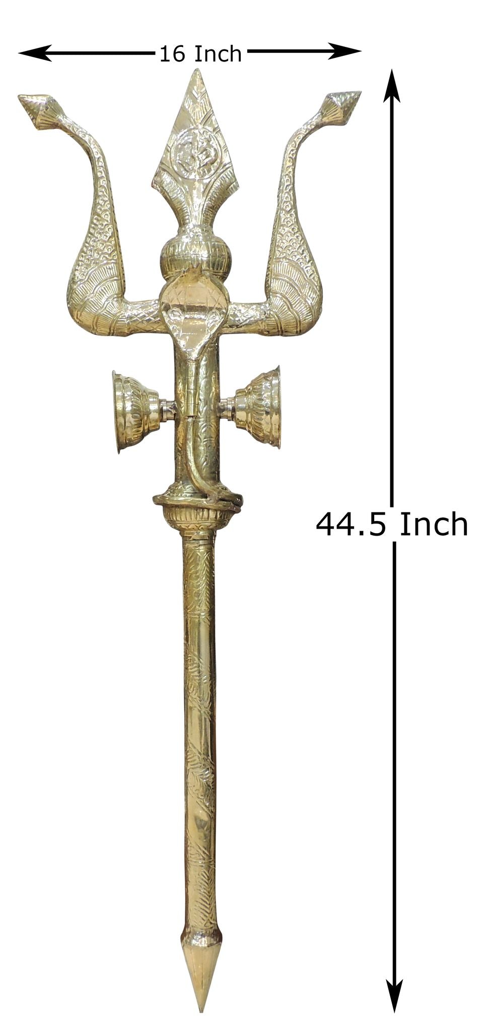 Brass Trishul — 44.5"