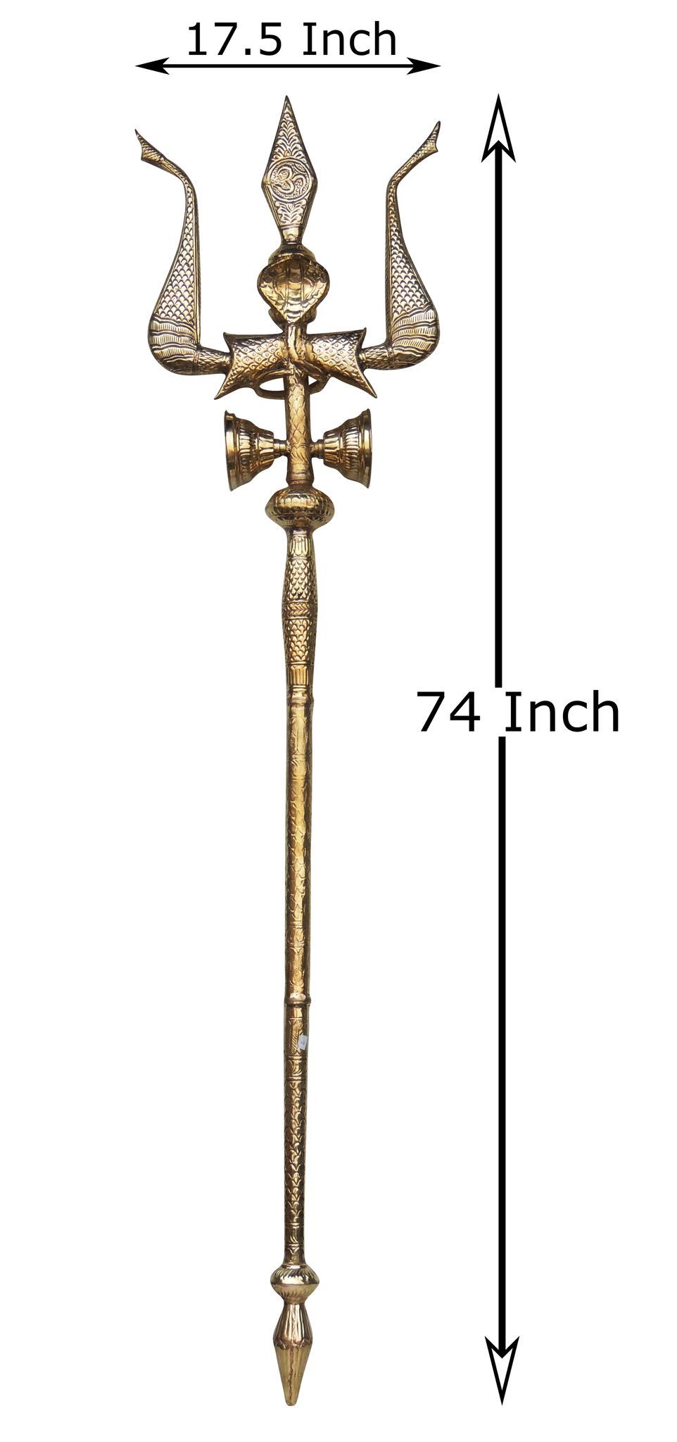 Brass Trishul — 74"