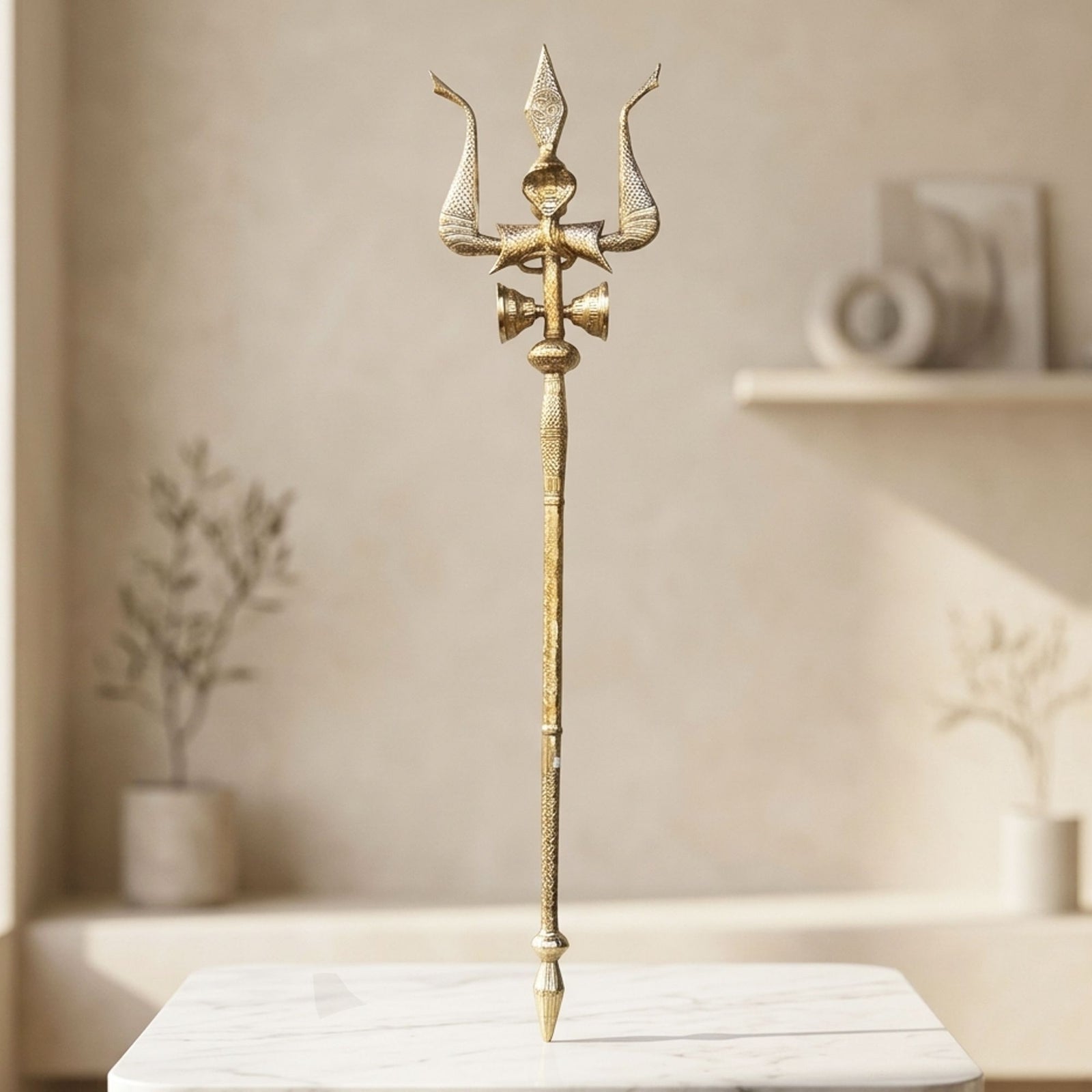 Brass Trishul — 74"