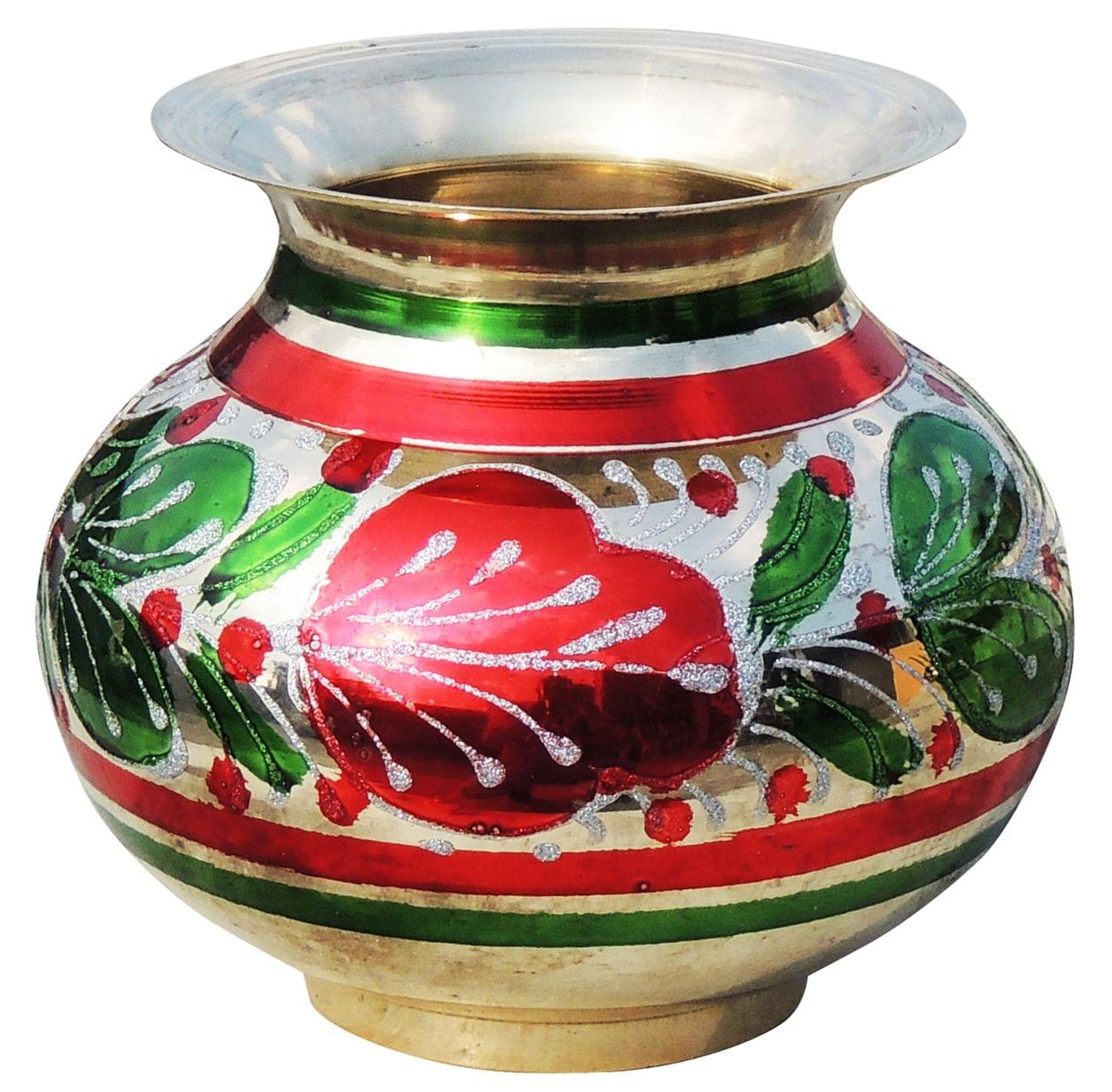 Brass Matki Colour No. 4, 350 ML — 3.5"