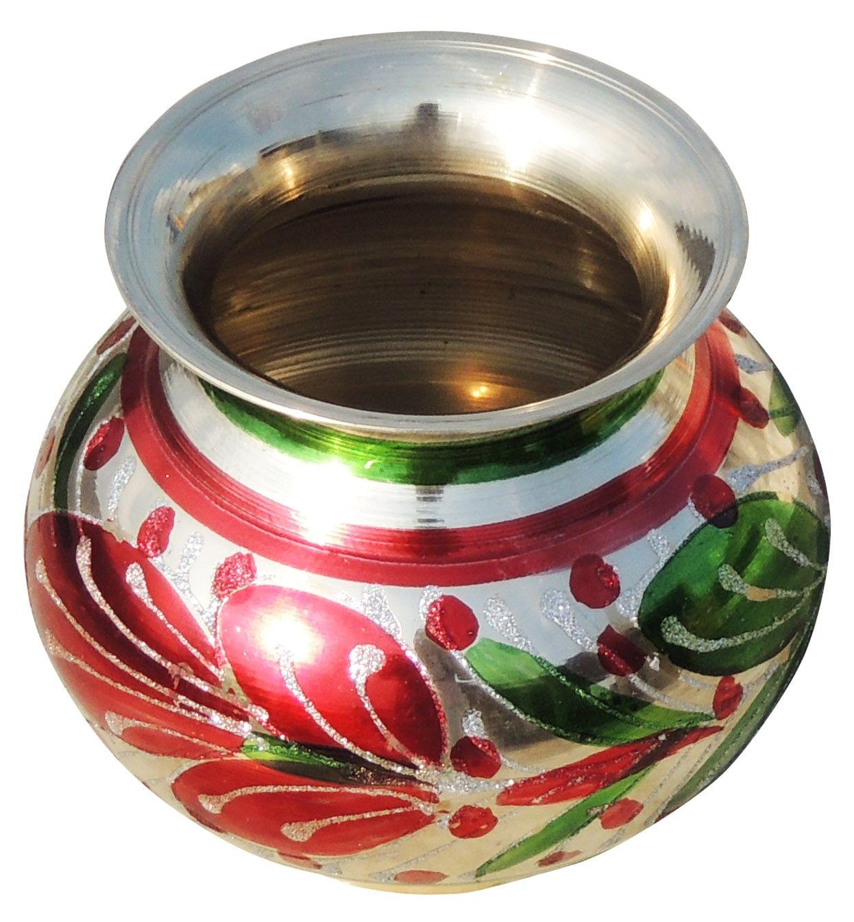 Brass Matki Colour No. 6, 600 ML — 4"