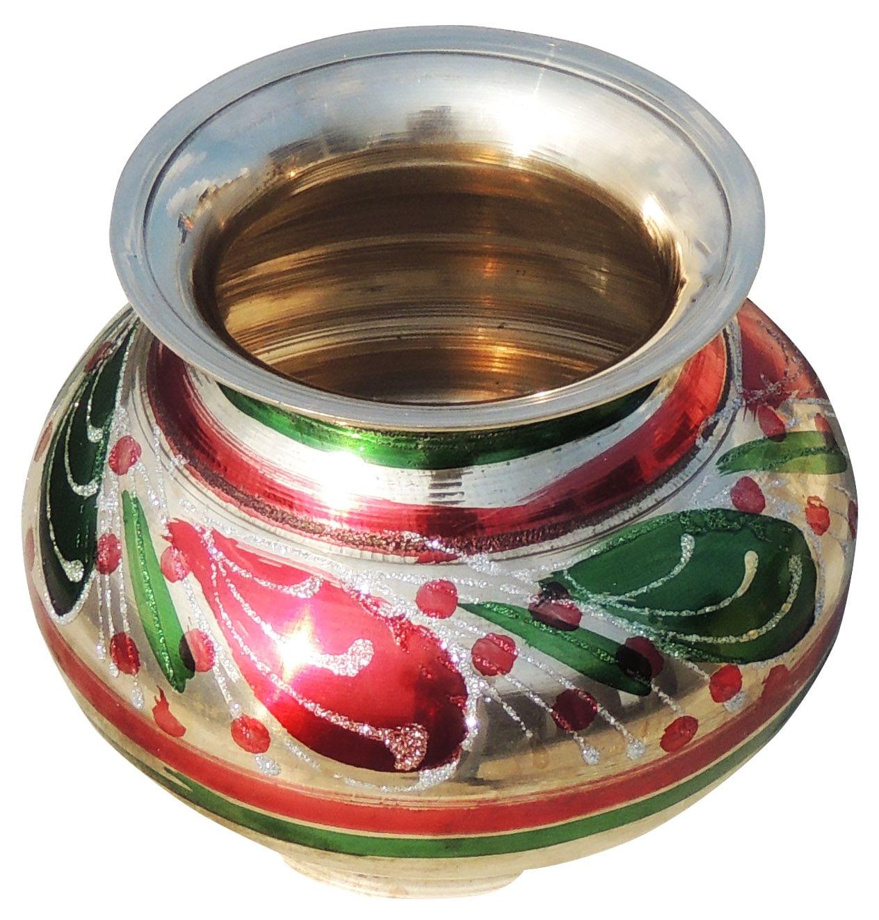 Brass Matki Colour no. 8, 800 ML — 4"
