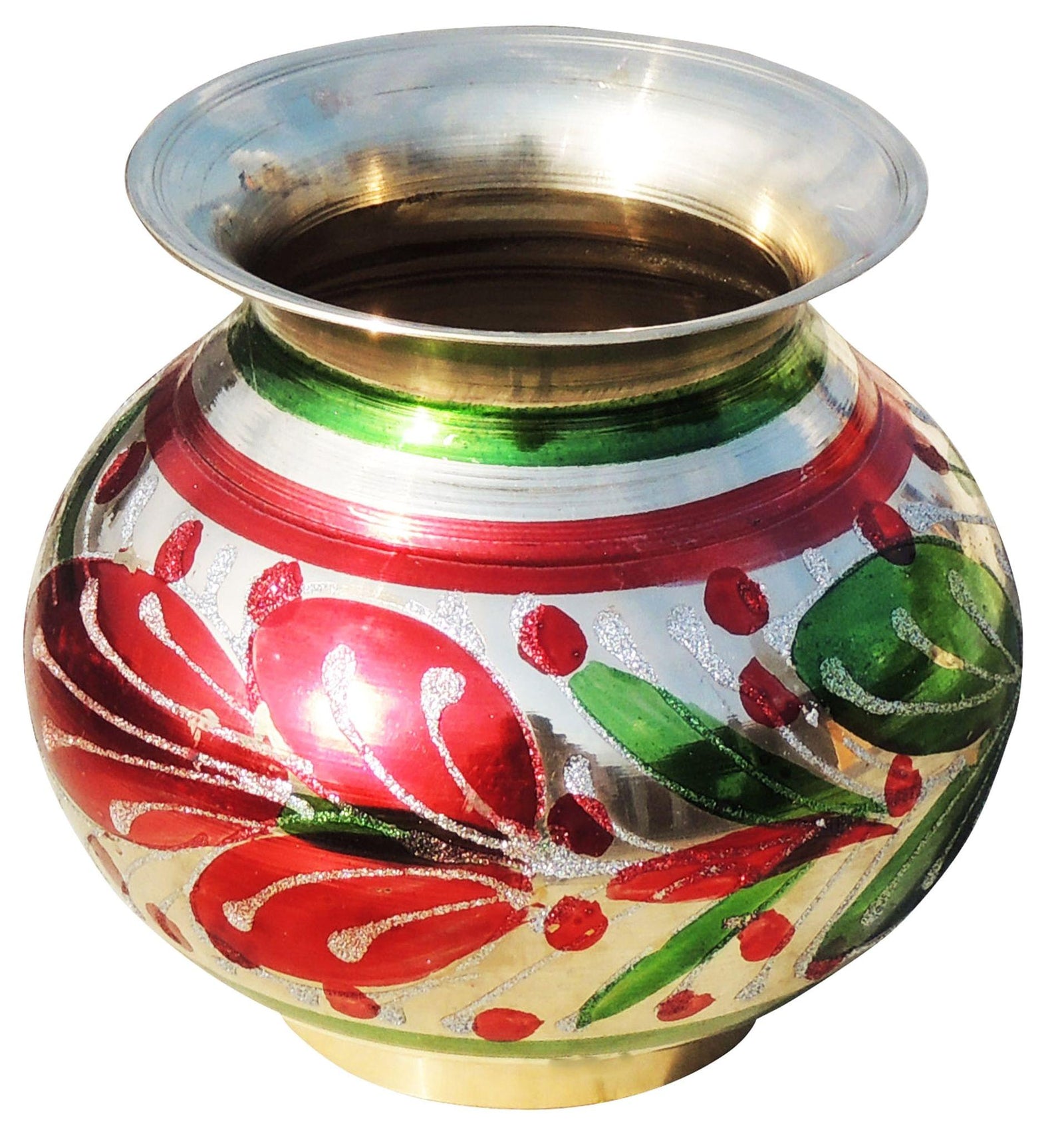 Brass Matki Colour No.16, 1.24 Liter — 5.6"