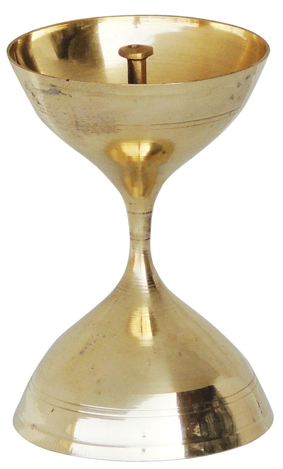 Brass Akhand Deepak No. 18 — 6.7"