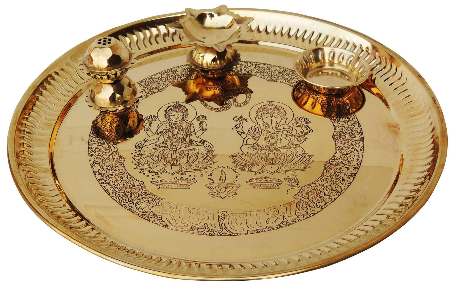 Brass Pooja Thali Set — 1.8"