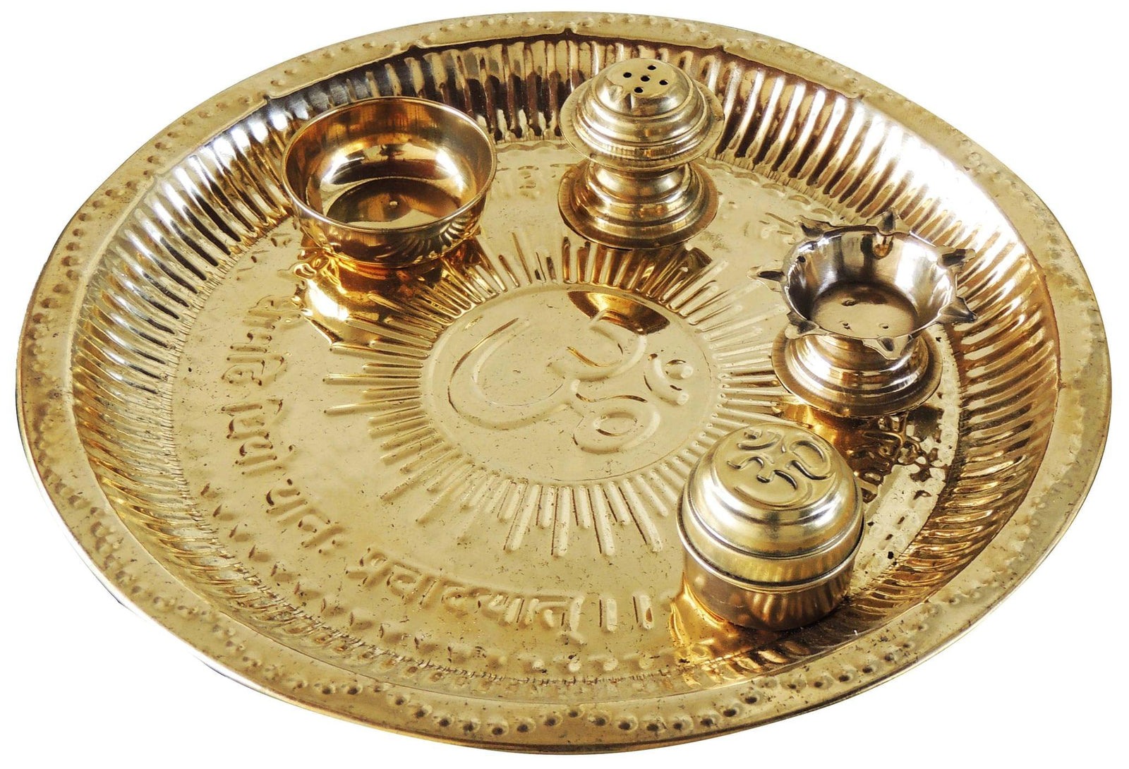 Brass Pooja Thali — 1"