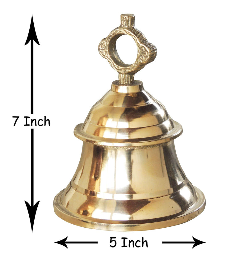 Brass Temple Pooja Bell, Ghanta — 7"