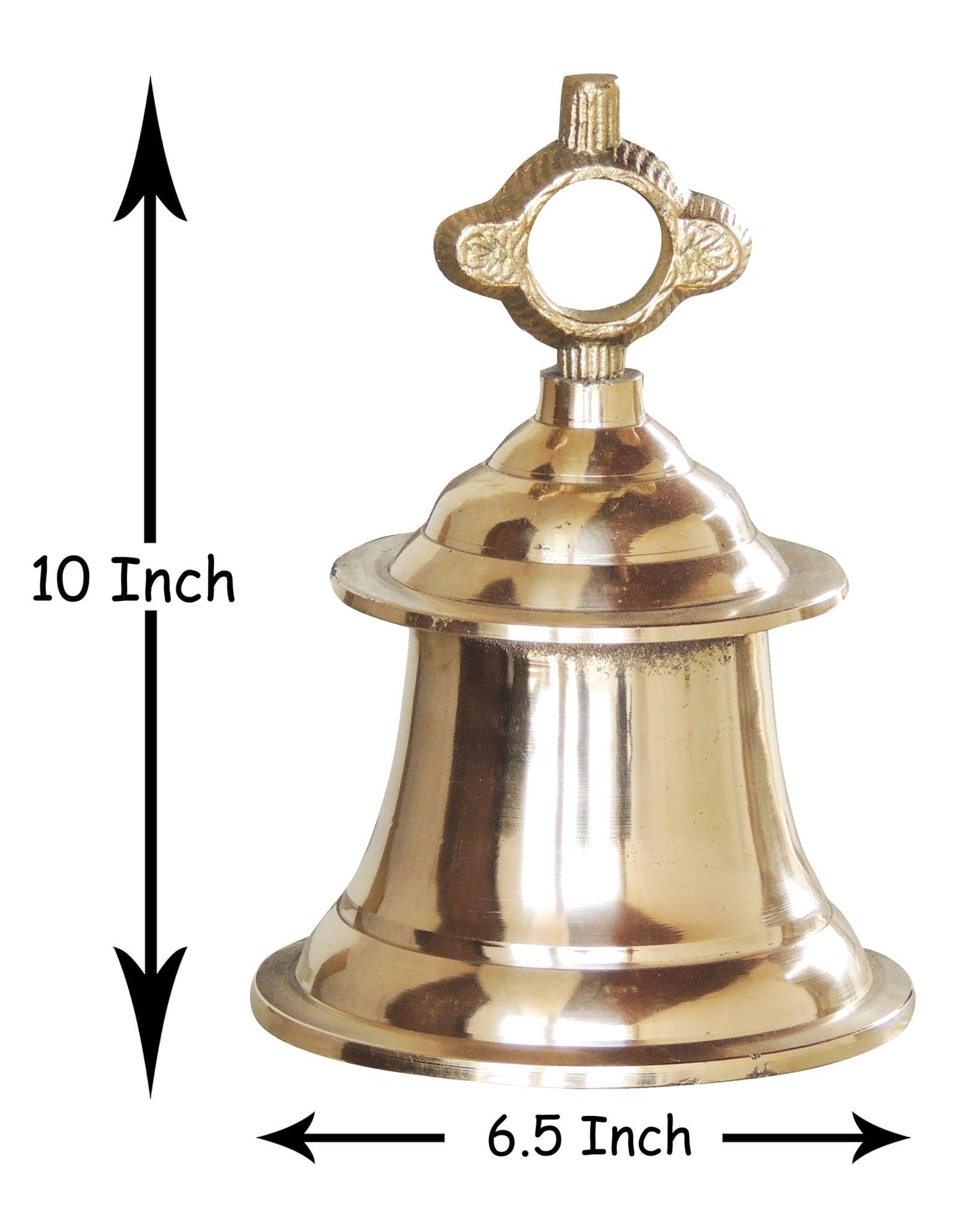 Brass Temple Pooja Bell, Ghanta — 10"
