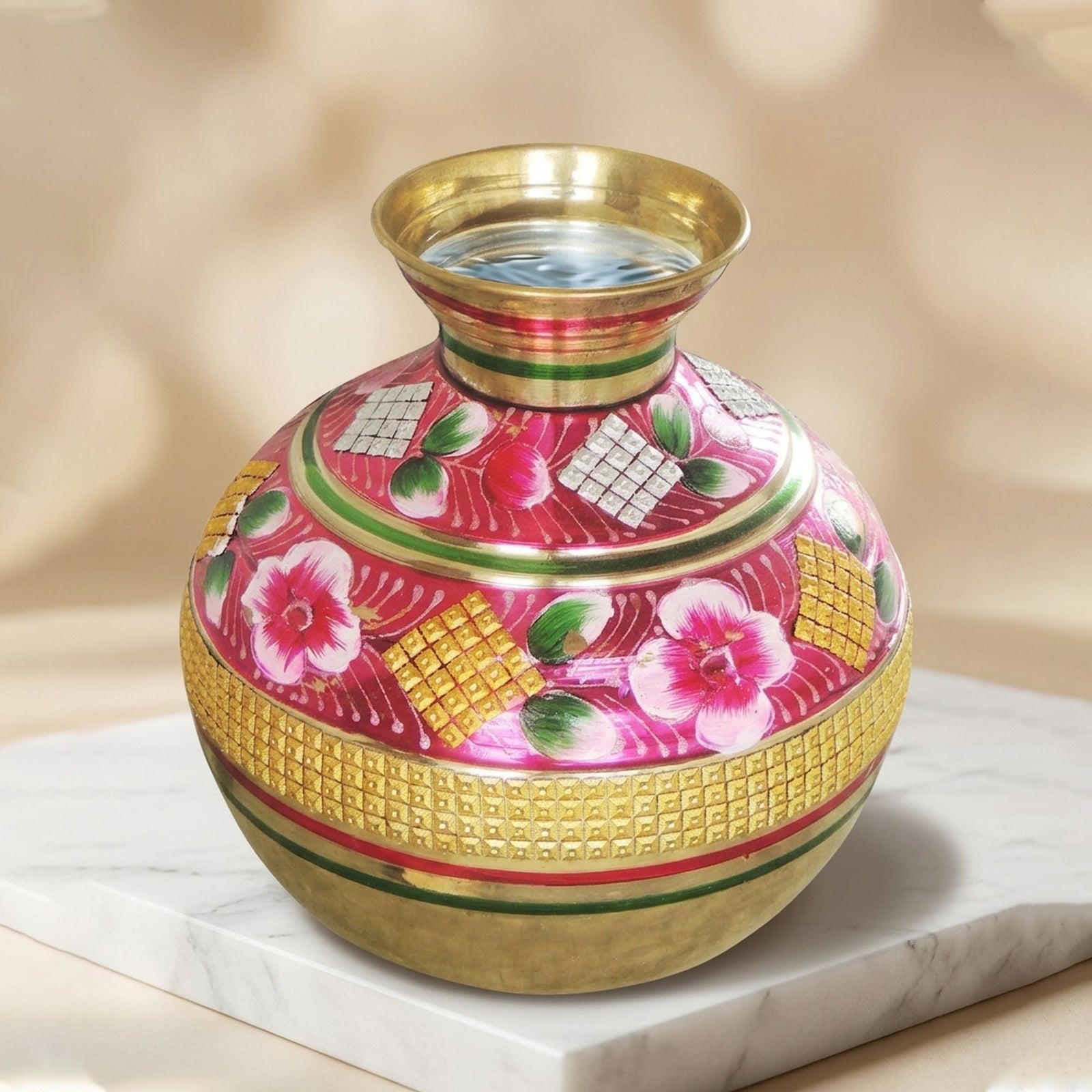 Brass Matka, 9.5 Liter — 11.7"