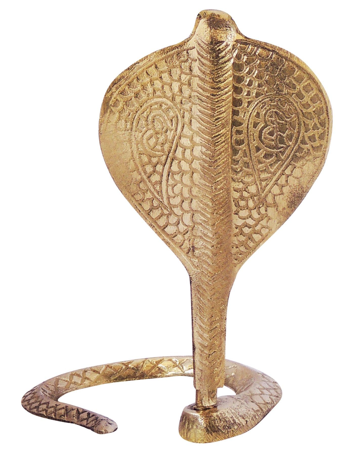 Brass Snake (For Shivling) — 6"