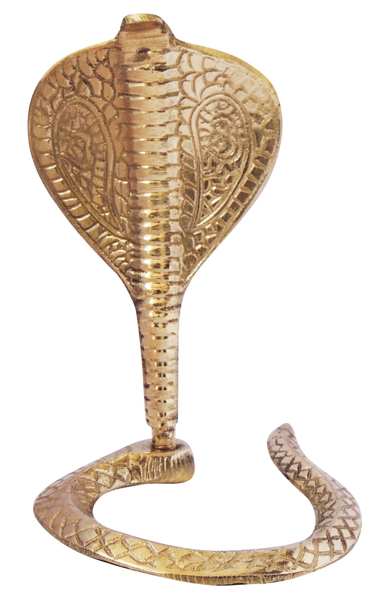 Brass Snake (For Shivling) — 6"