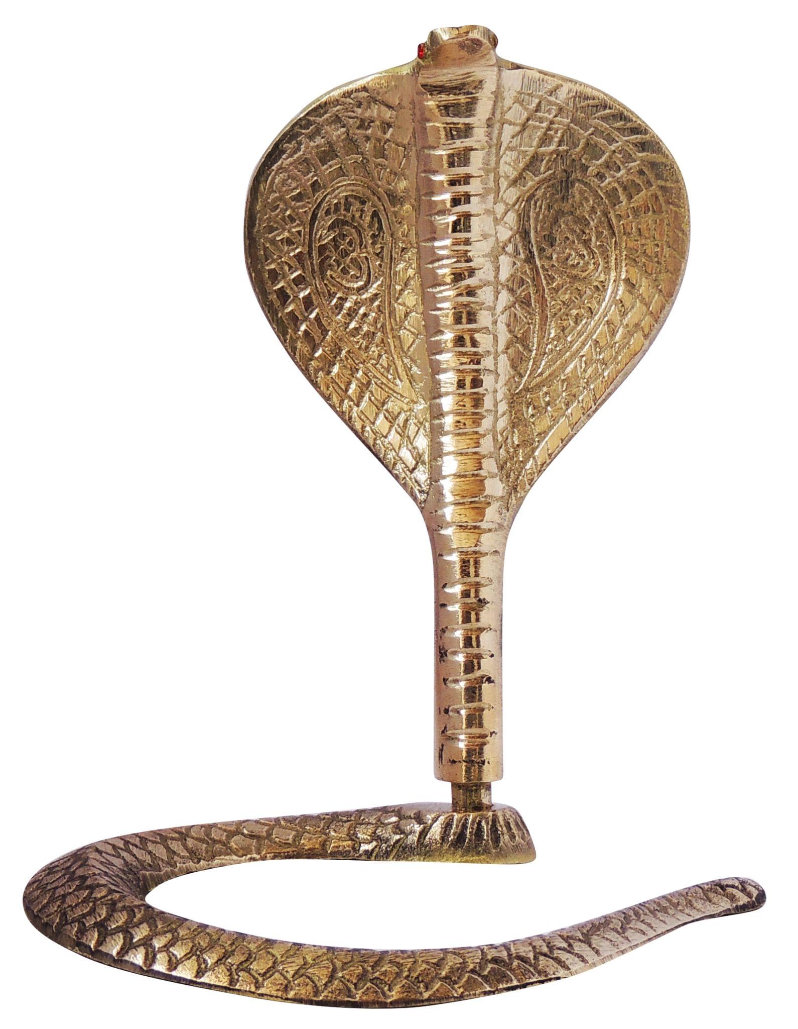Brass Snake (For Shivling) — 6.5"