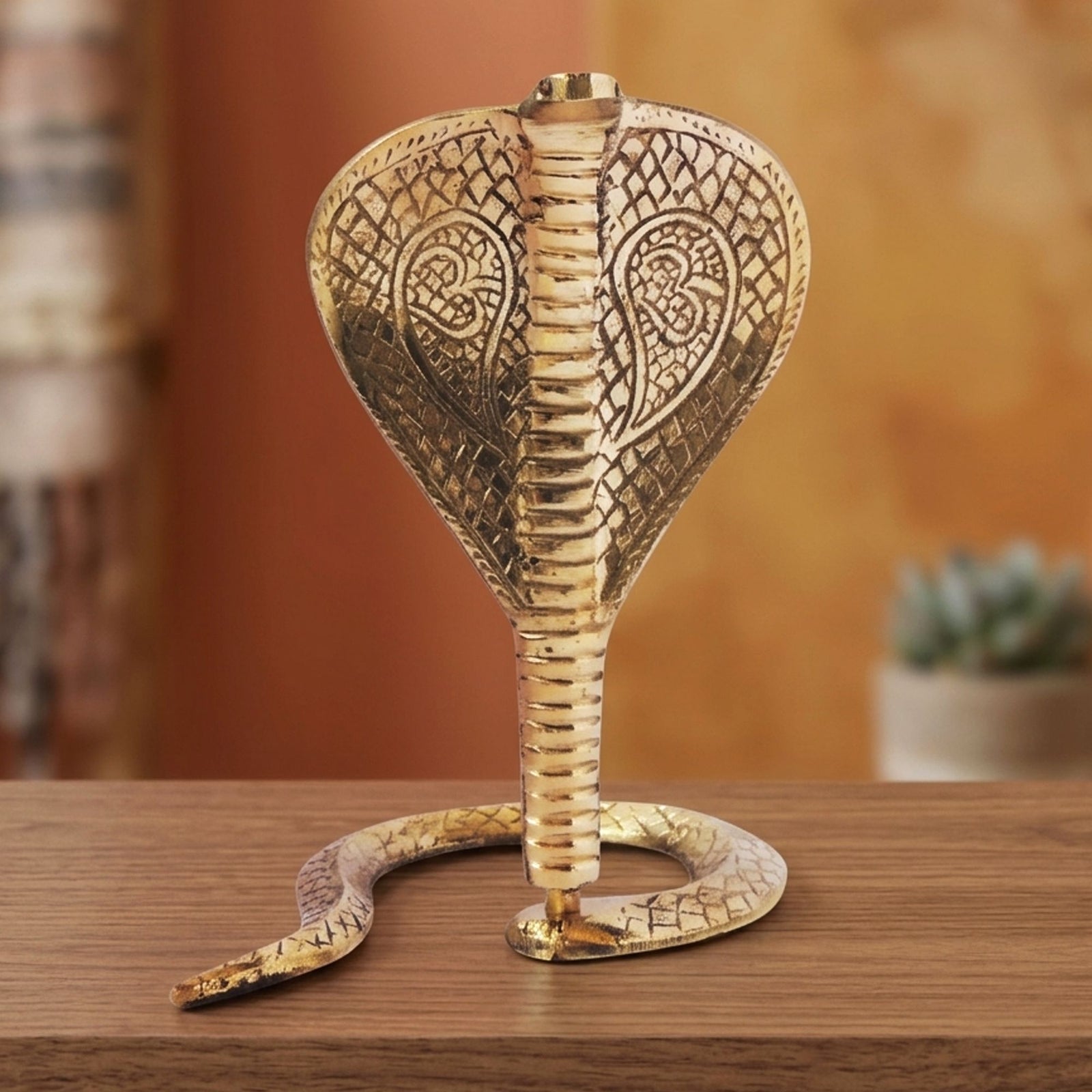 Brass Snake (for shivling) — 8"