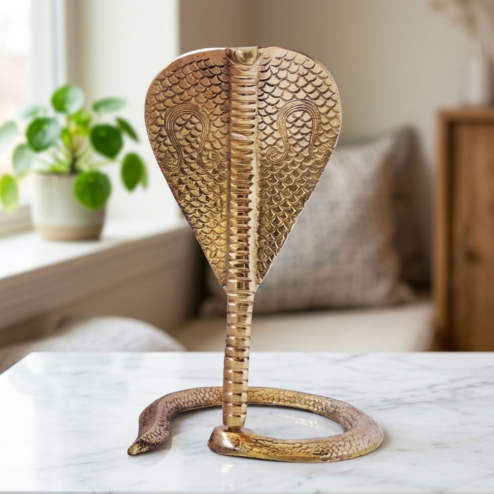 Brass Snake (for shivling) — 11.5"