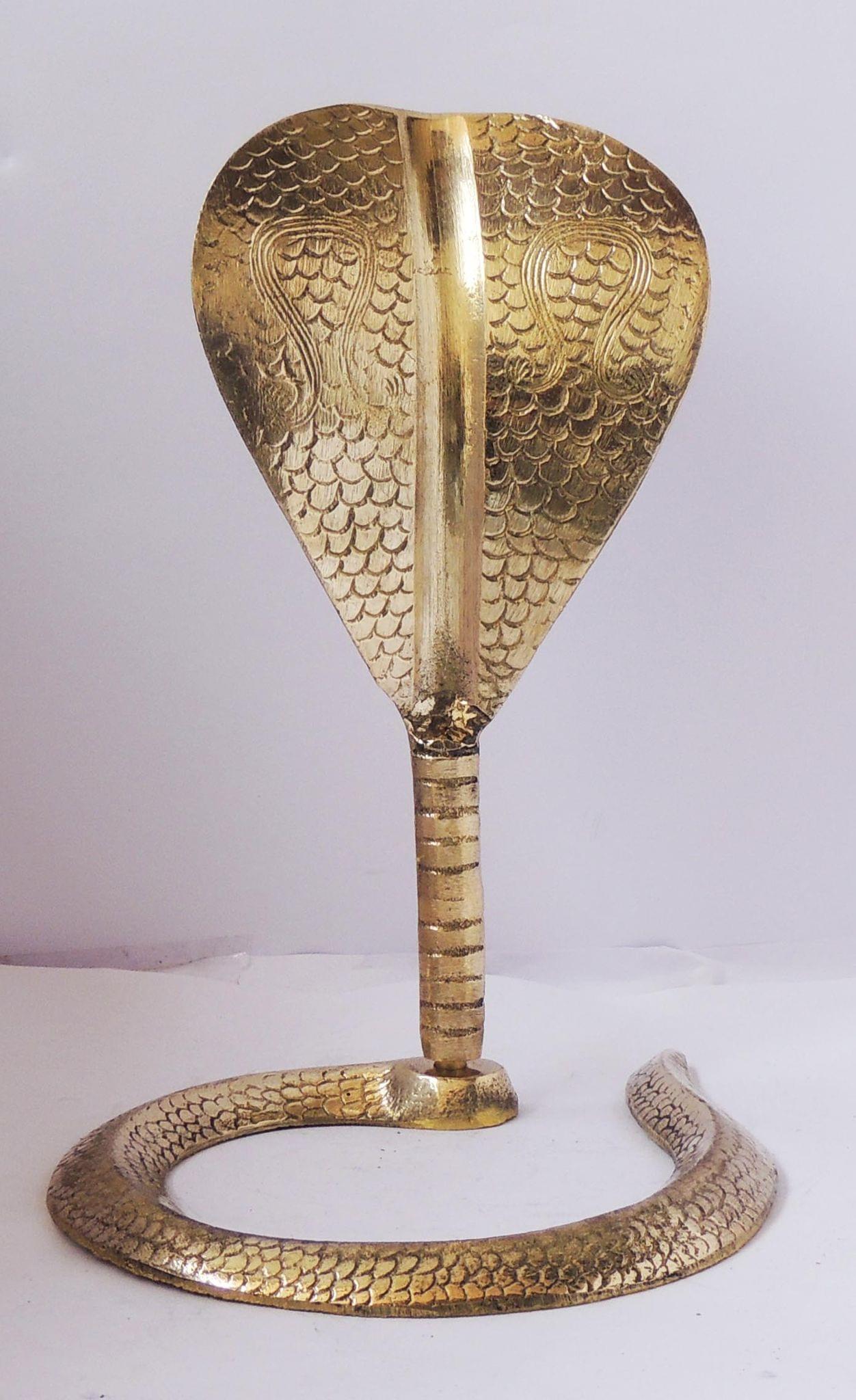 Brass Snake (for shivling) — 11.5"