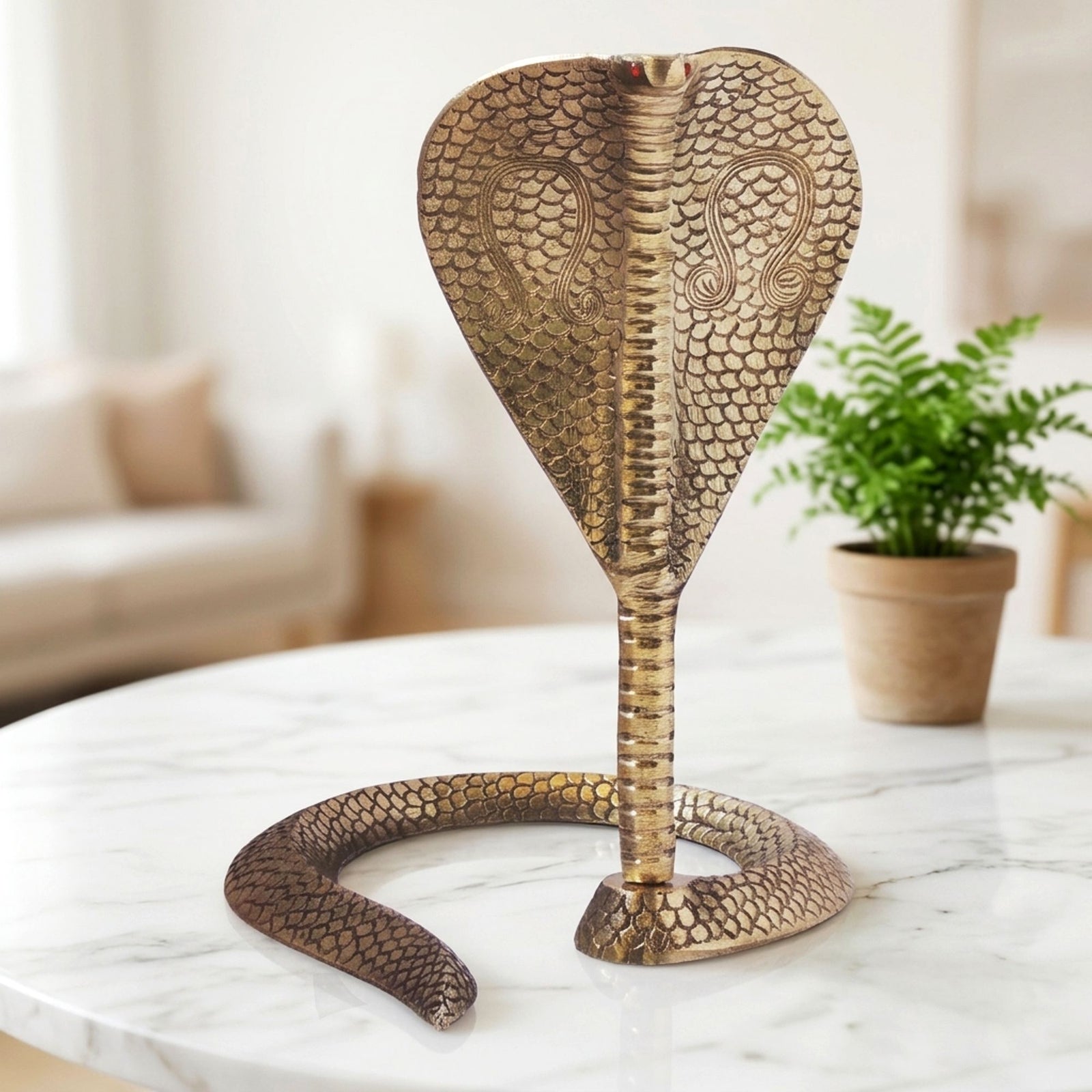 Brass Snake (for shivling) — 12"