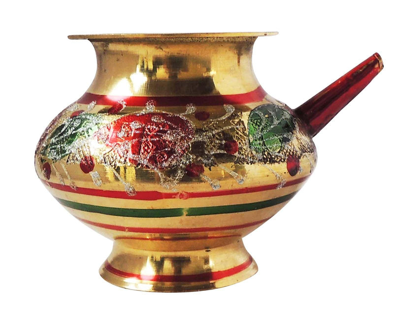 Brass Karwa Colour 10 , 300 ML — 3.8"