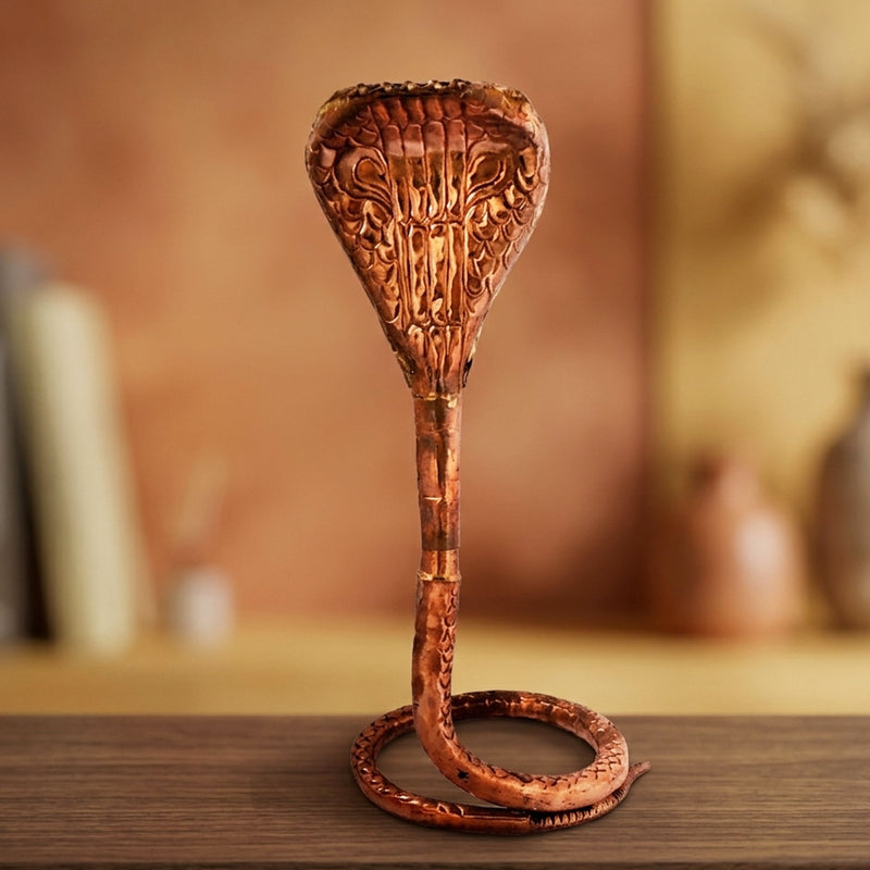 Copper Panch Mukhi Snake — 13.4"