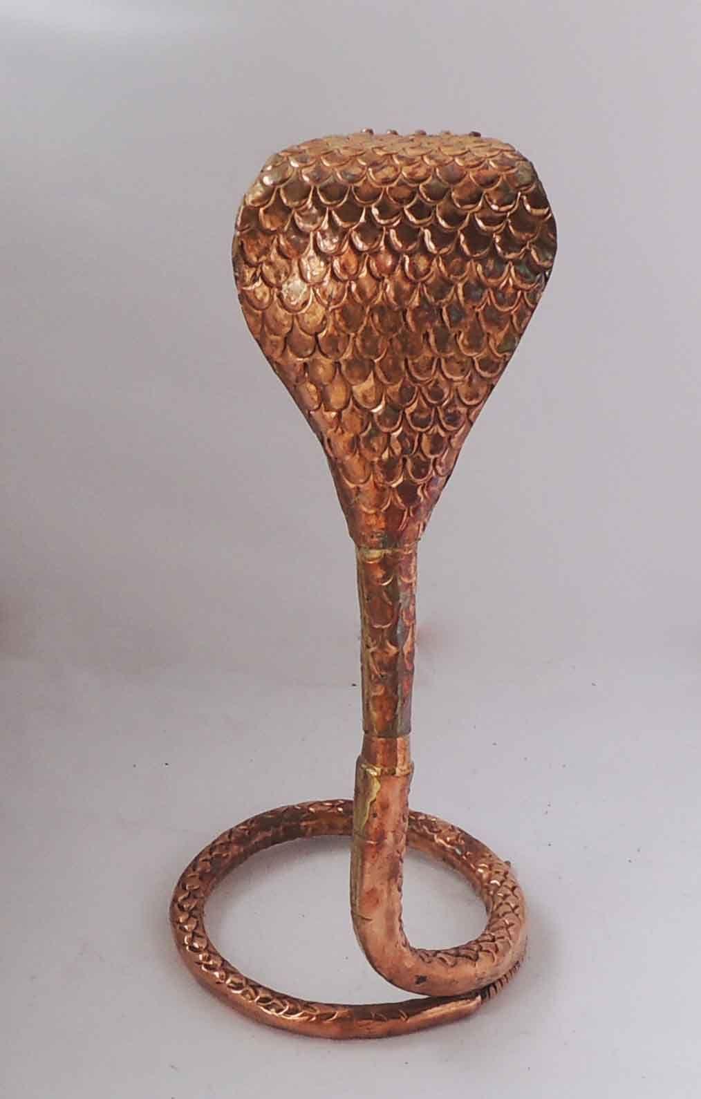 Copper Panch Mukhi Snake — 13.4"