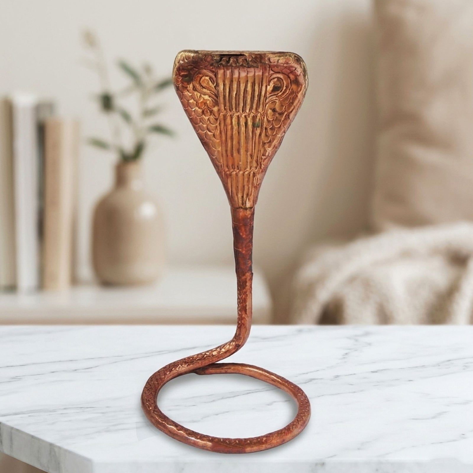 Copper Panch Mukhi Snake — 19"