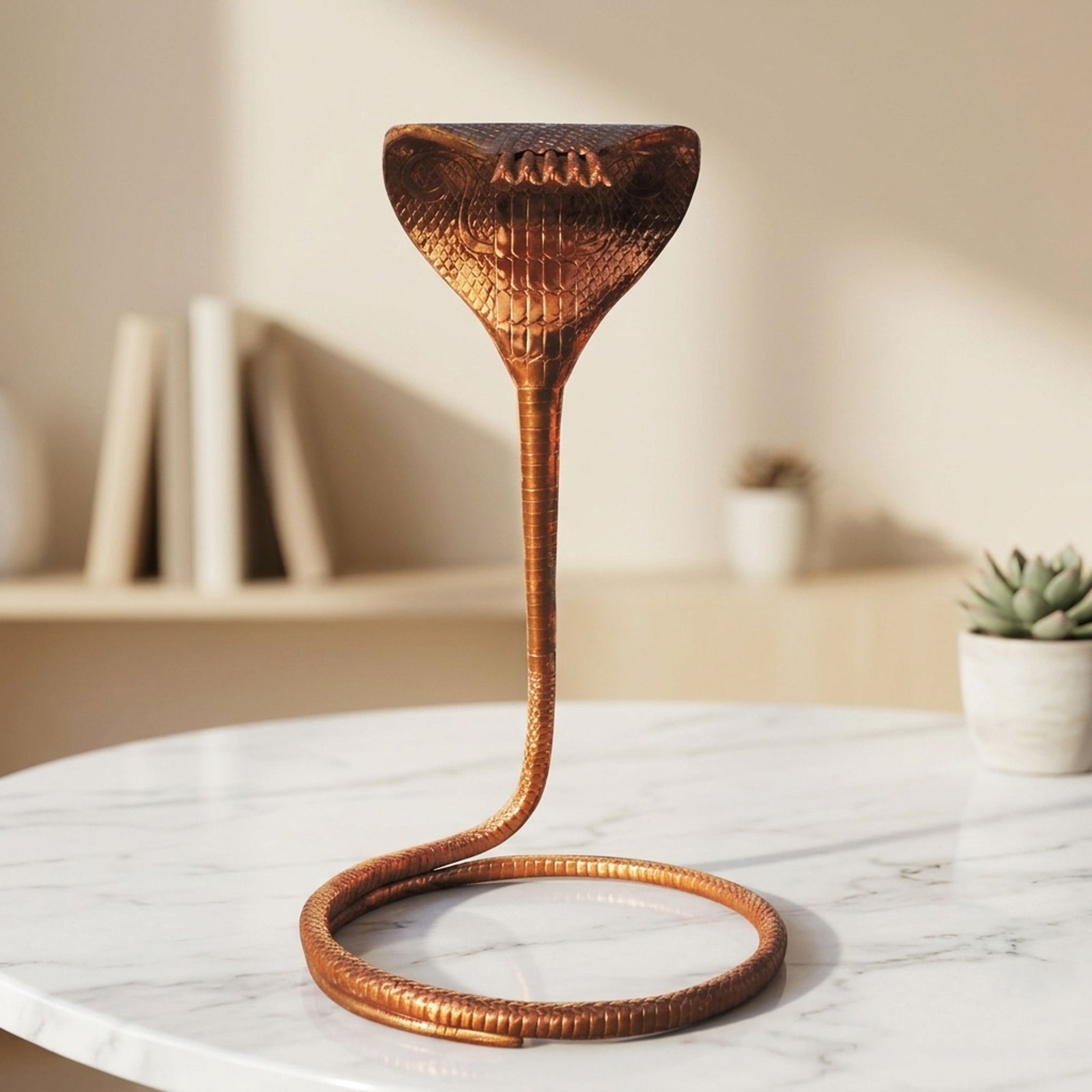 Copper Shivling Big Snake — 36.5"