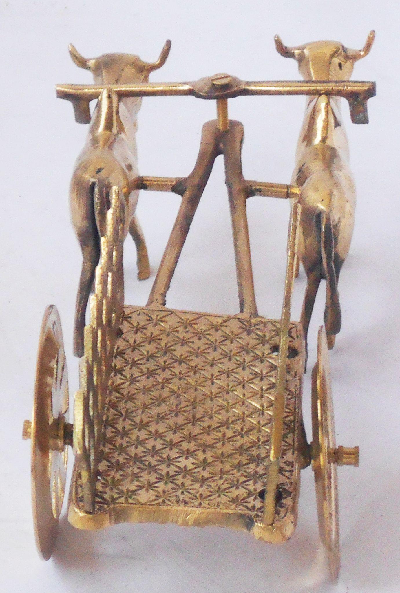Brass Bull Cart — 3.5"