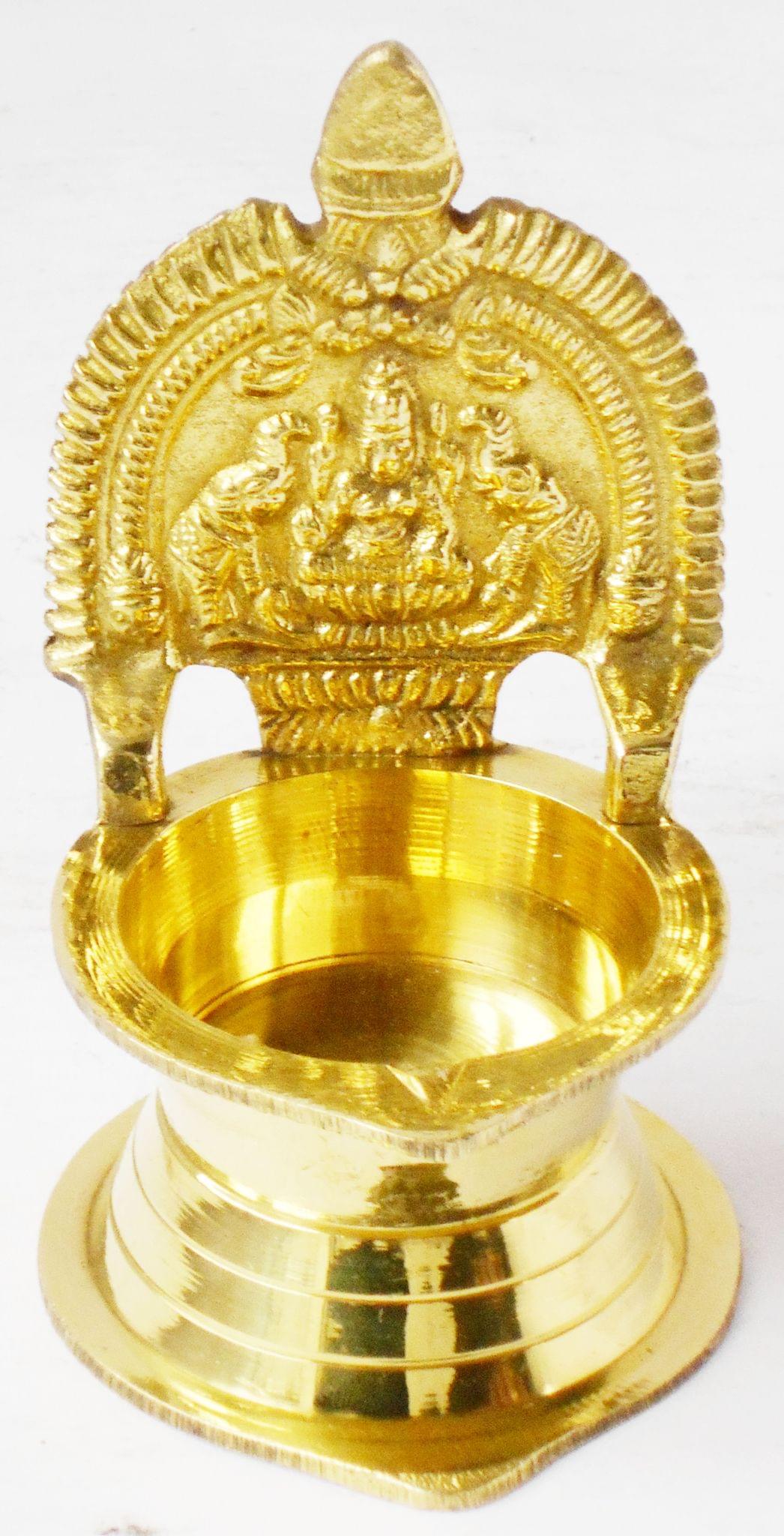 Brass Kamakshi Deepak No. 16 — 4.1"