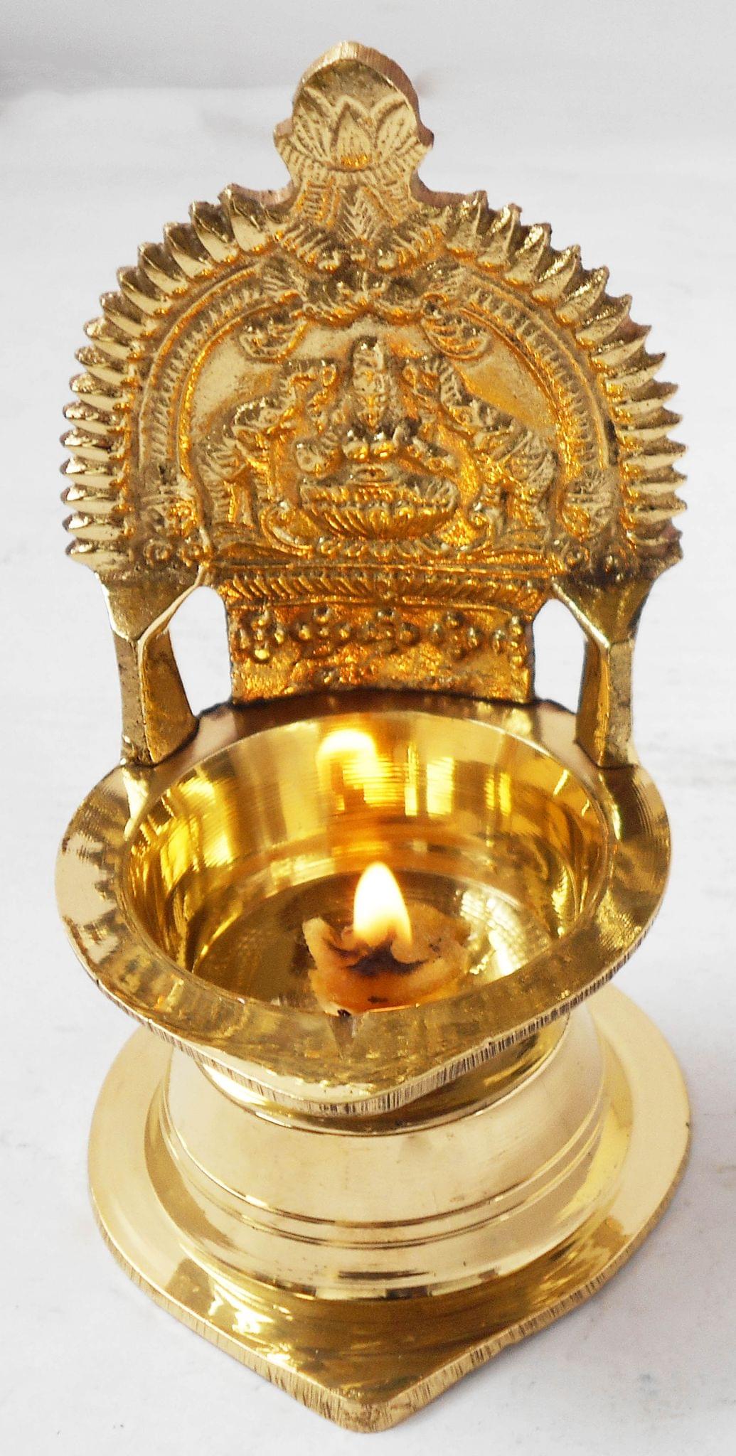 Brass Kamakshi Deepak No. 30 — 5.4"