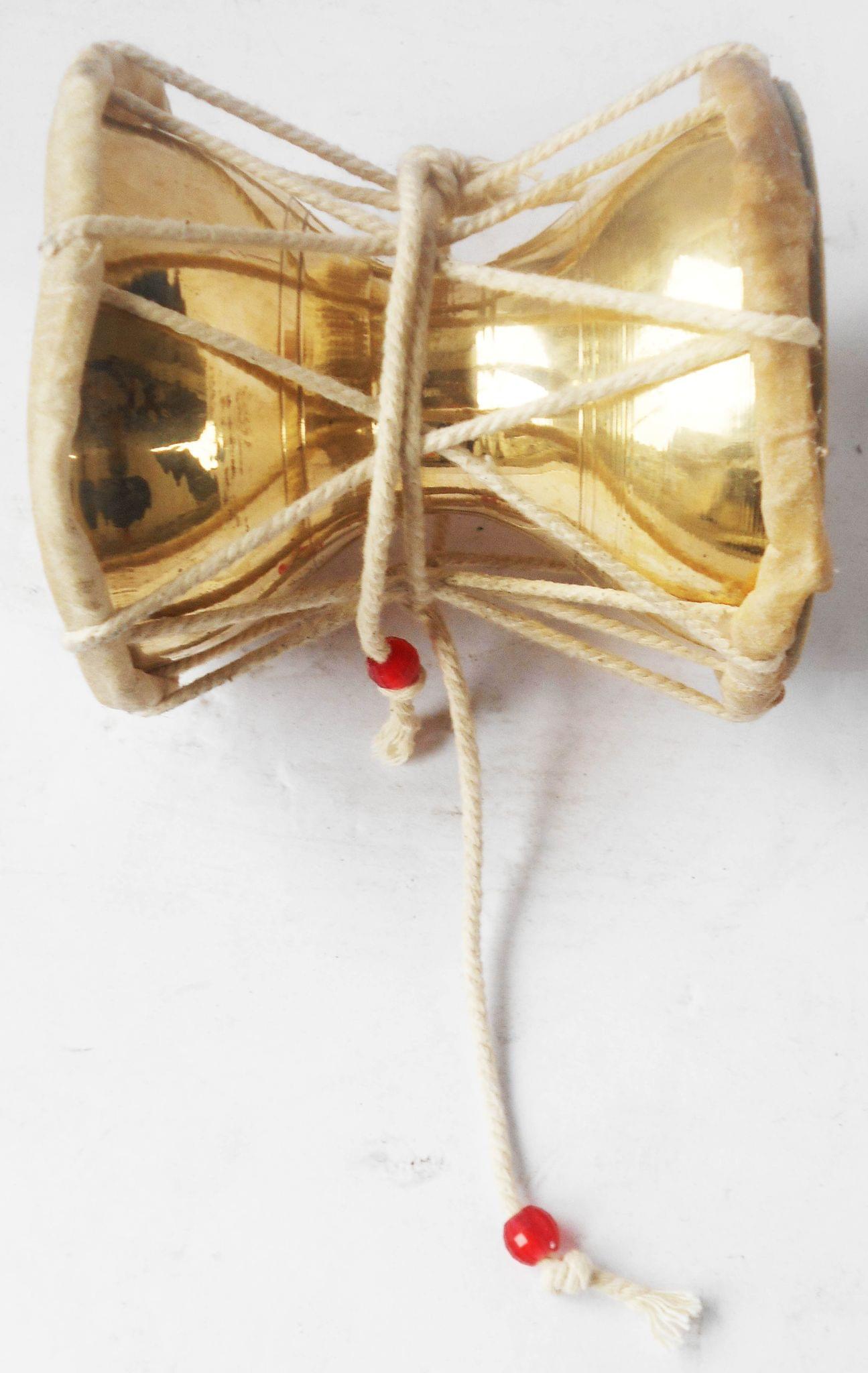 Brass Damru No. 3 — 4.1"