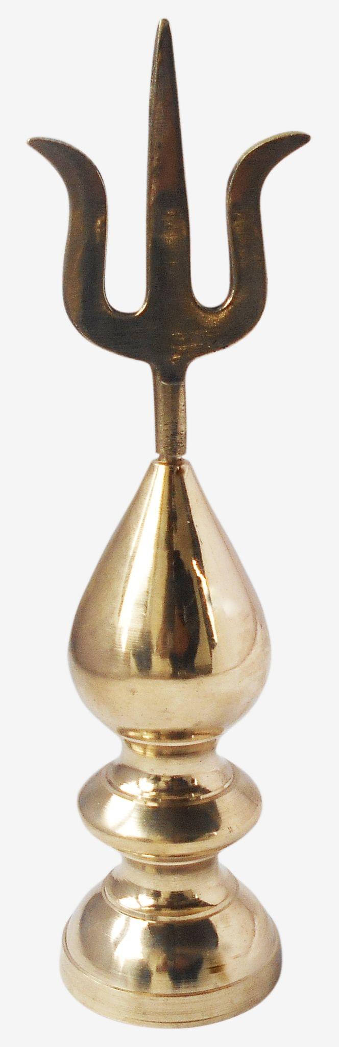 Brass Kalash Trishul No. 3 — 8.1"