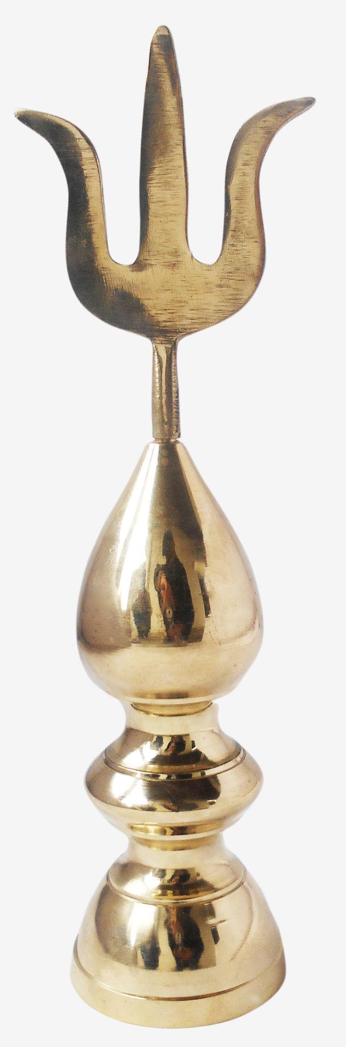 Brass Kalash Trishul No. 4 — 10.5"