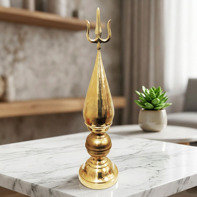 Brass Kalash Trishul 22 inch — 22"