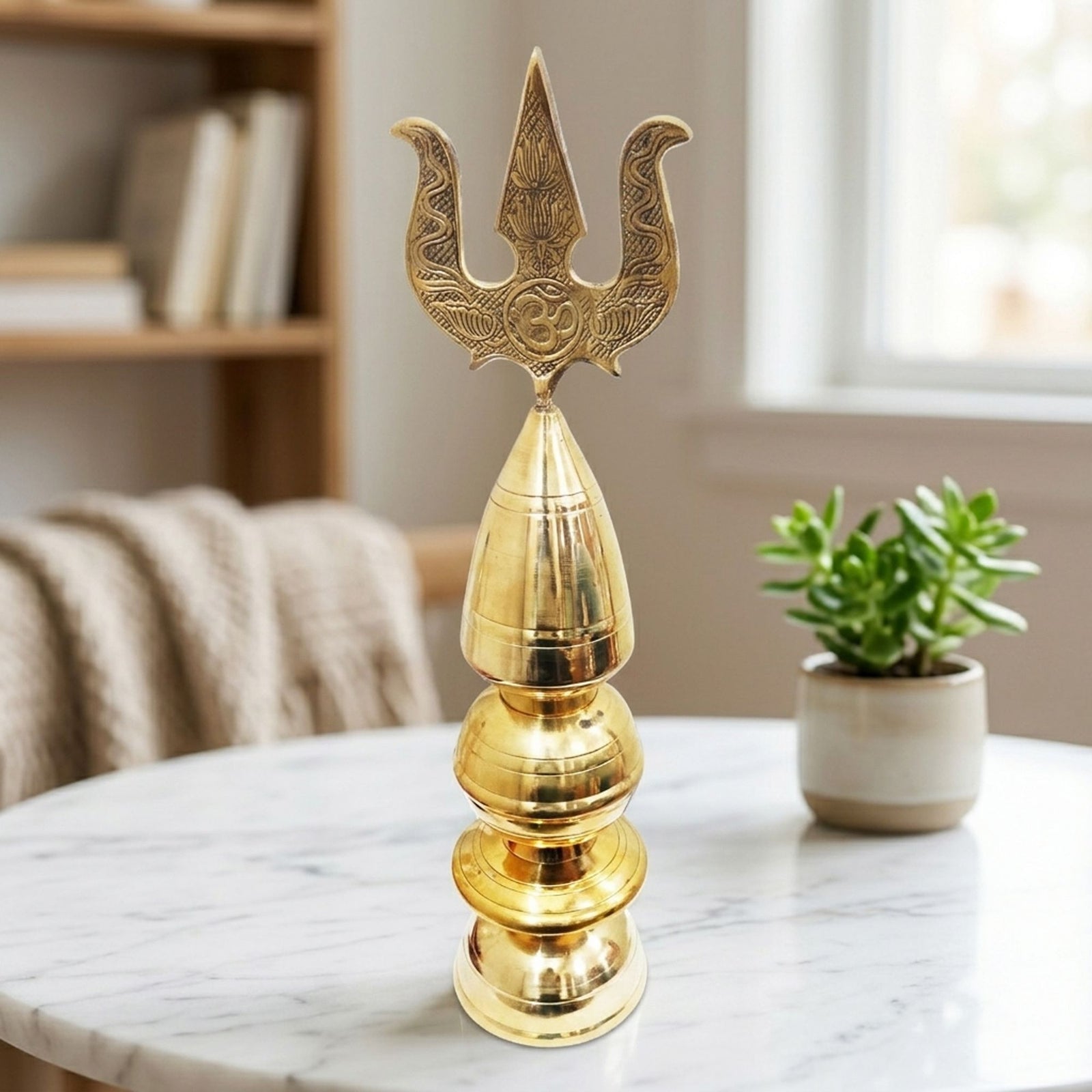 Brass Kalash Trishul 21 Inch — 21"