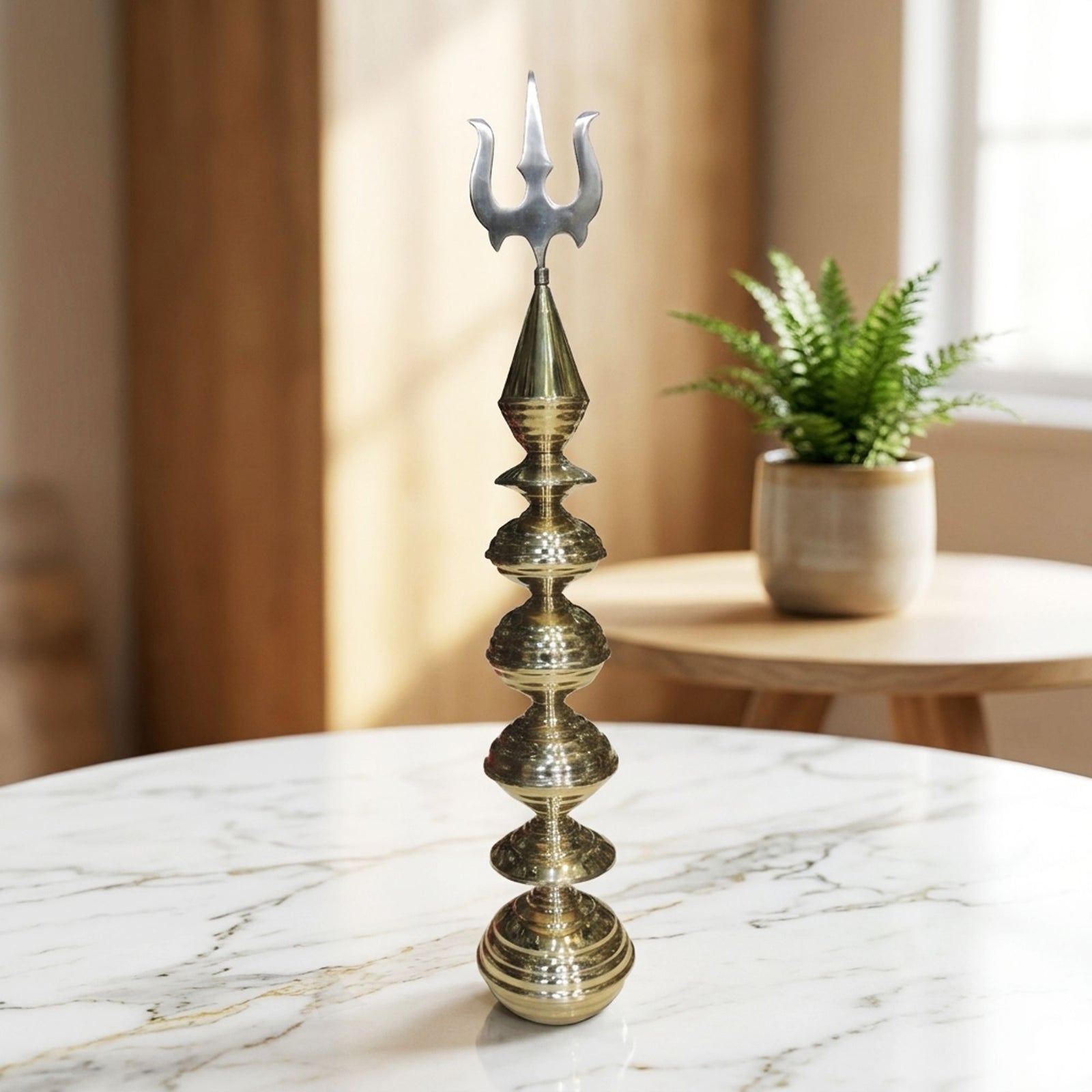 Brass Kalash Trishul — 41"