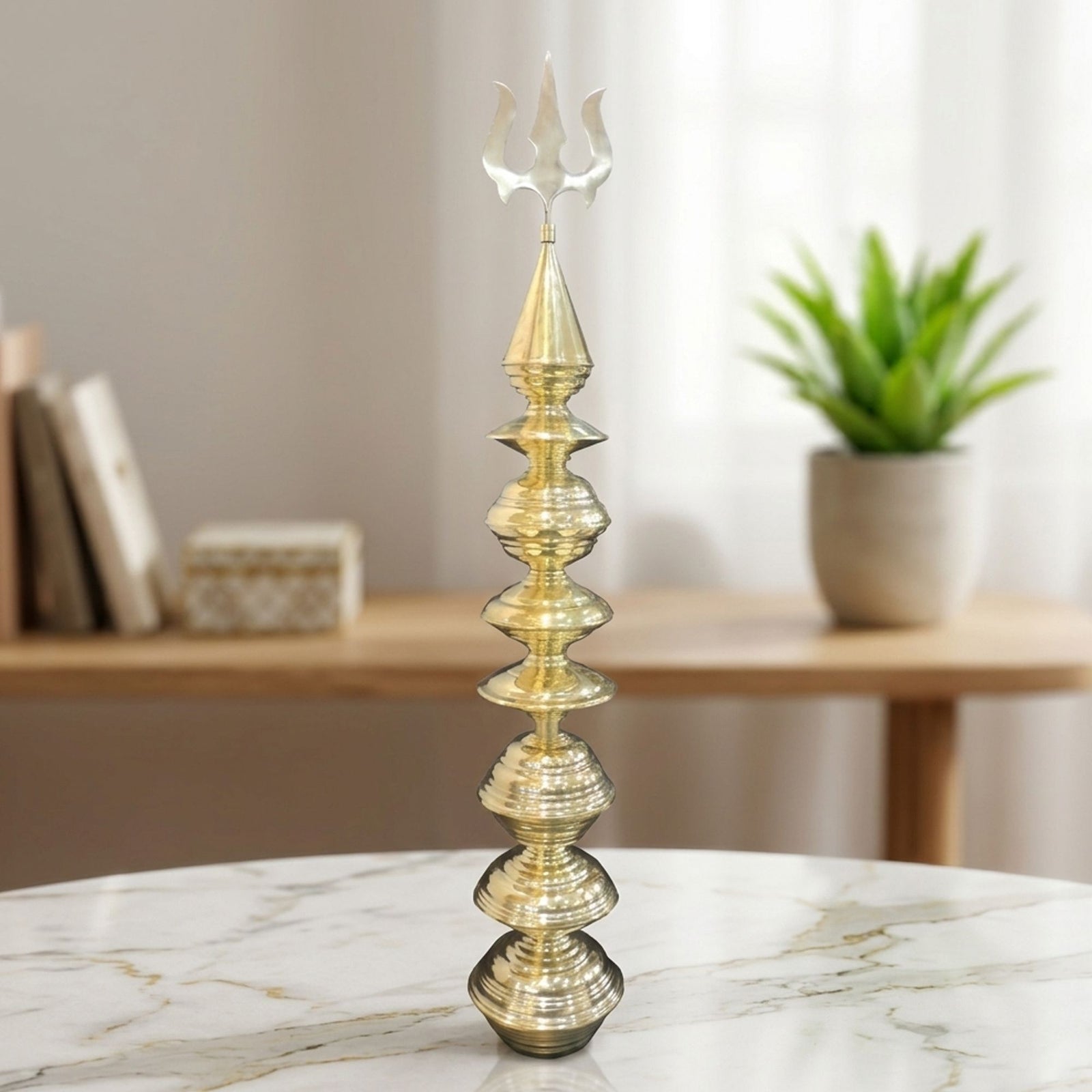 Brass Kalash Trishul — 67"