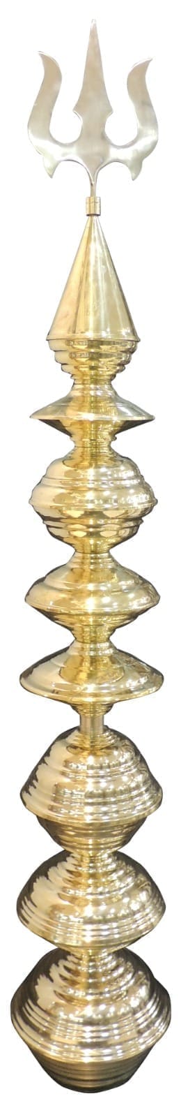 Brass Kalash Trishul — 67"