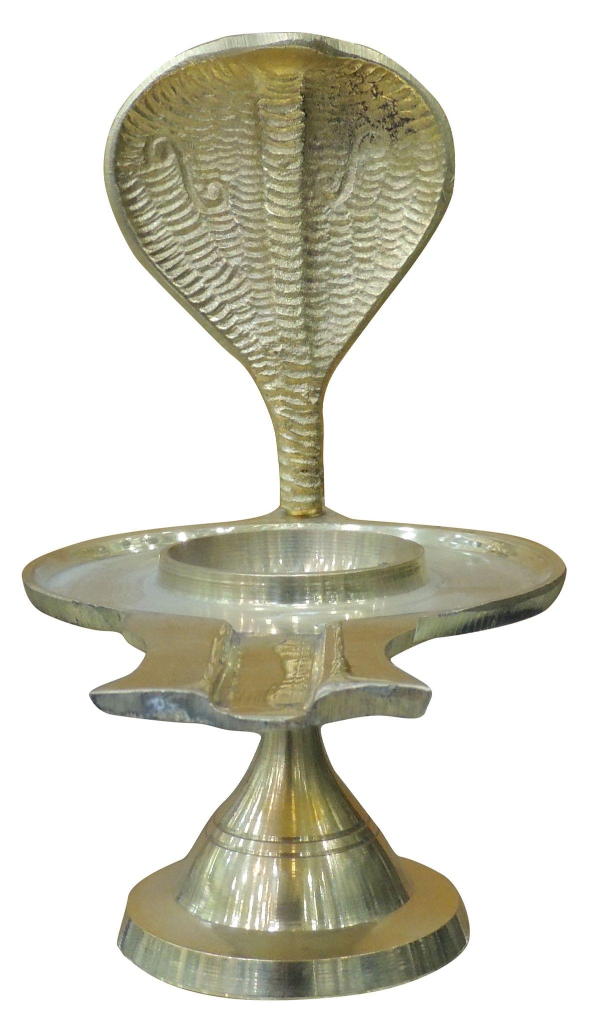 Brass Jaladhari, Argha Shivling — 7"