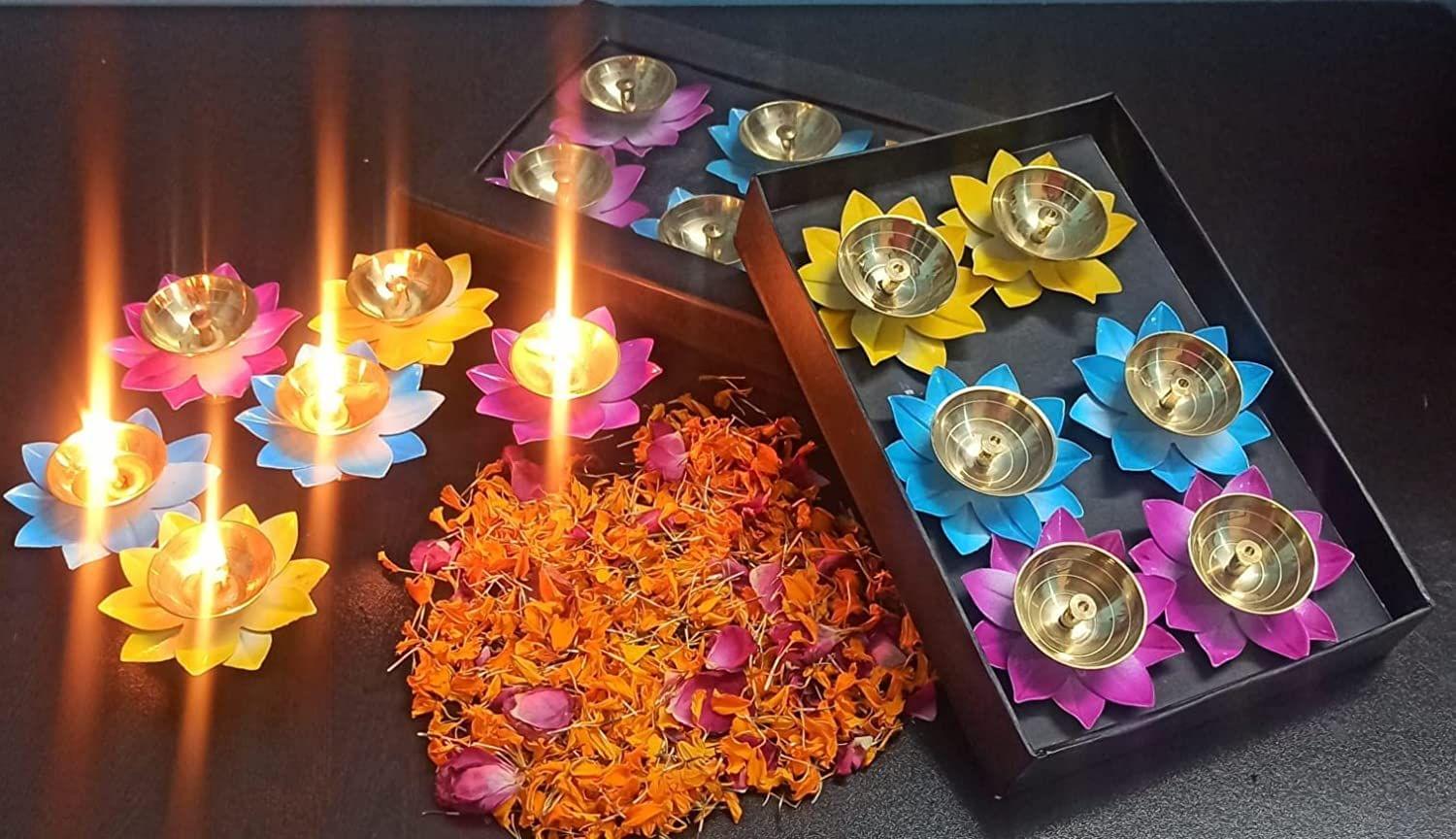 Brass Deepak Pack of 6 Pcs — 1.5"