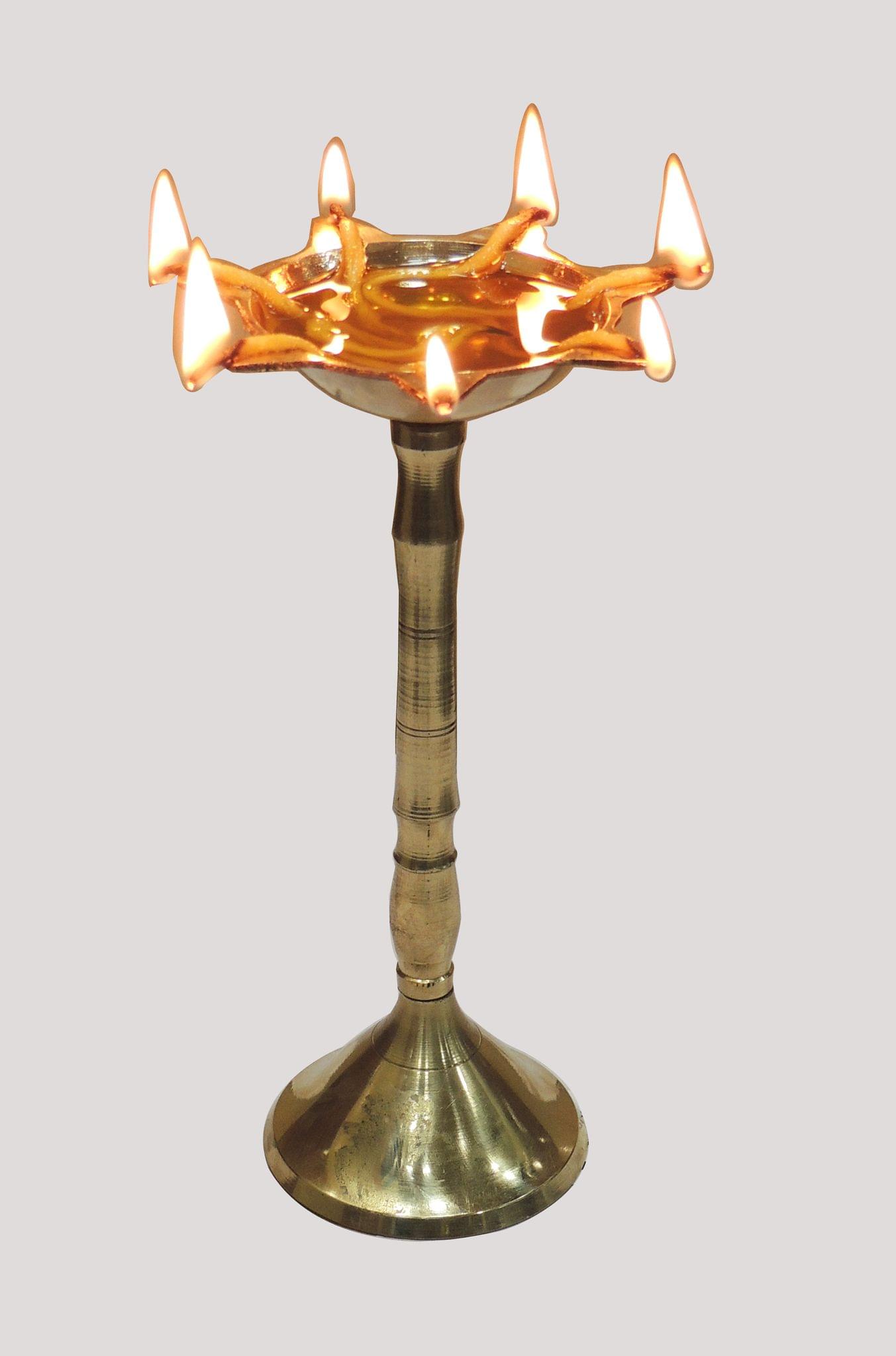 Brass Sada Panas Deepak No. 10 — 9"