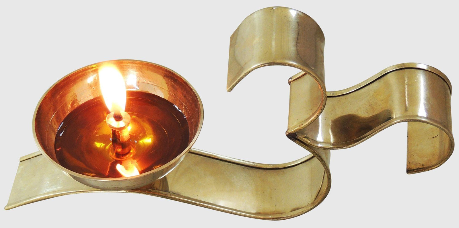 Brass Om Fancy Deepak No. 5 — 4"