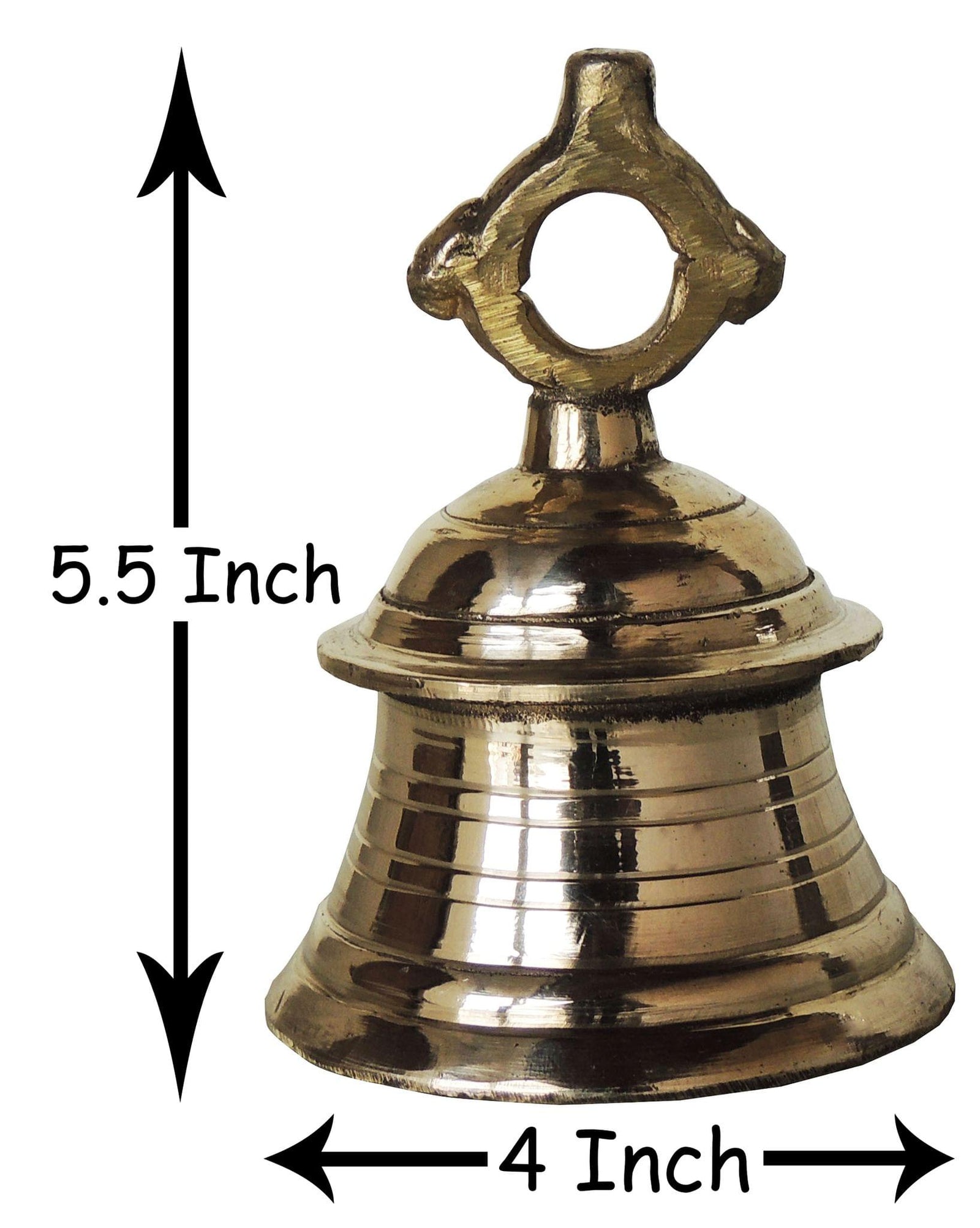 Brass Temple Bell ,Ghanta (750 gm) — 5.5"
