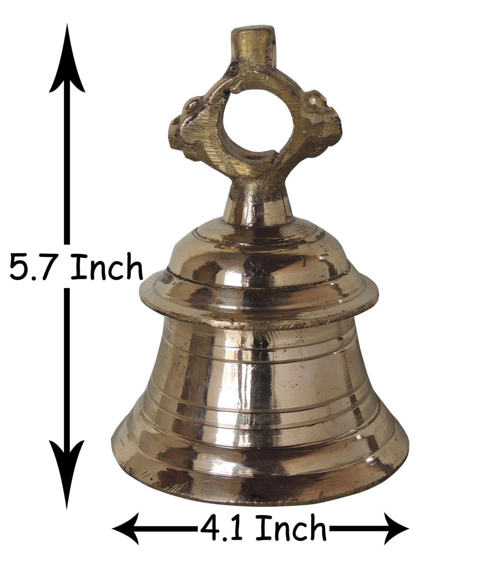 Brass Temple Bell ,Ghanta (1 Kg) — 5.7"
