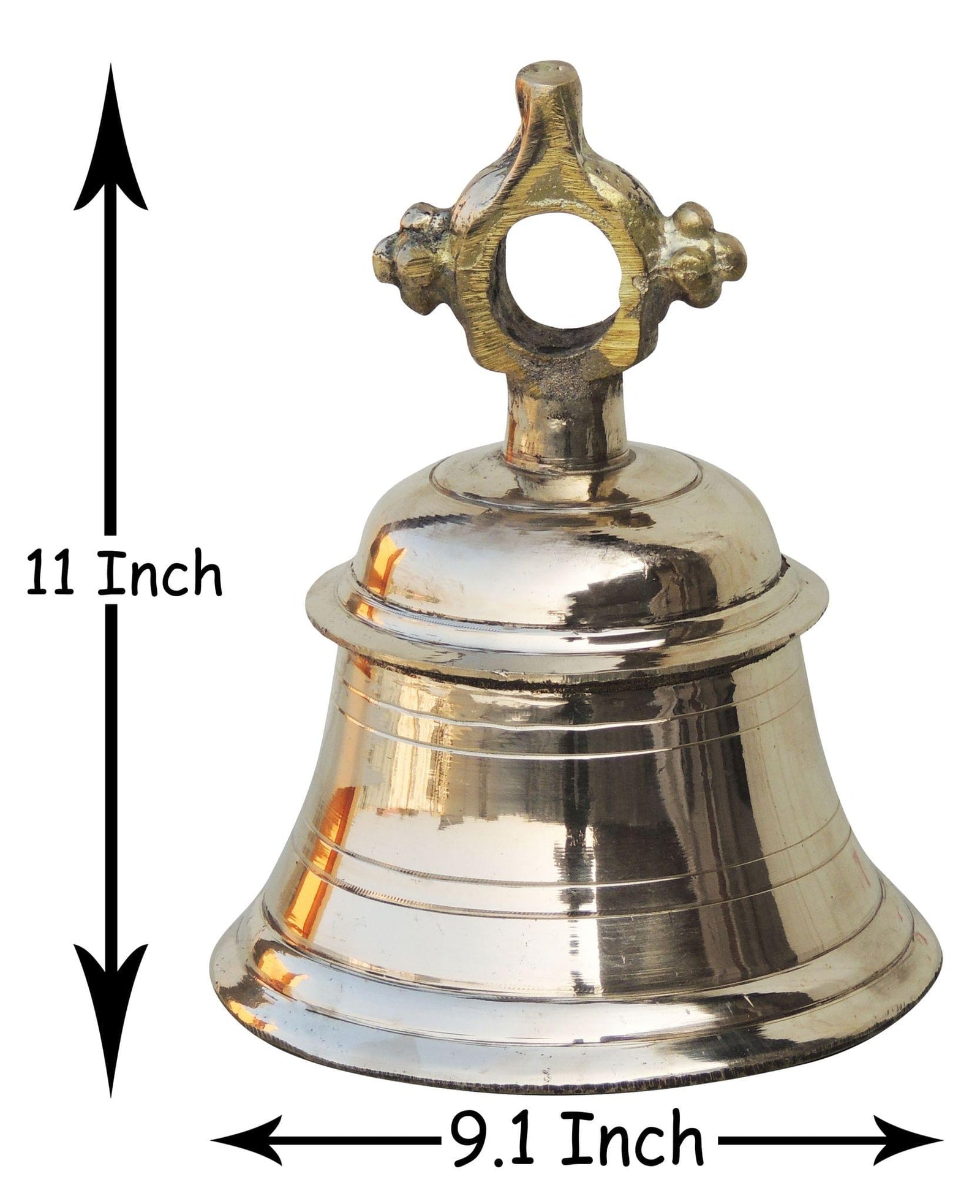 Brass Temple Bell ,Ghanta (7 Kg) — 11"