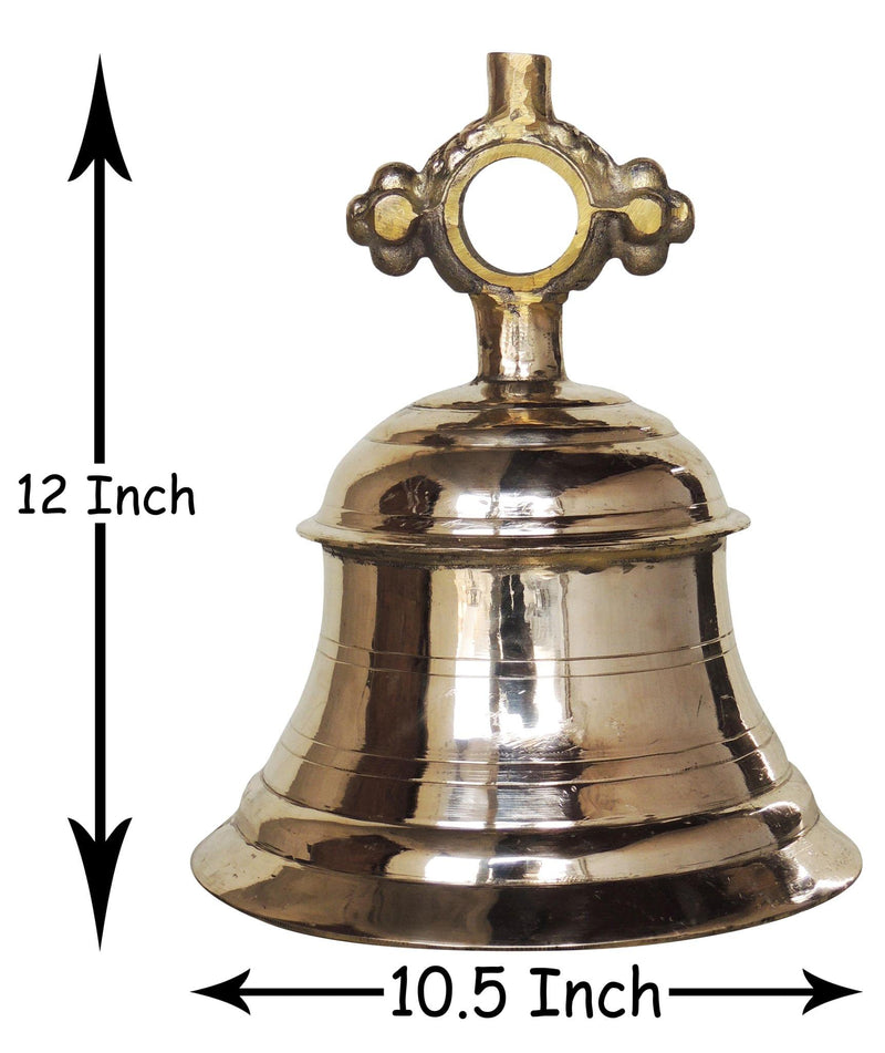 Brass Temple Bell ,Ghanta (10 Kg) — 12"