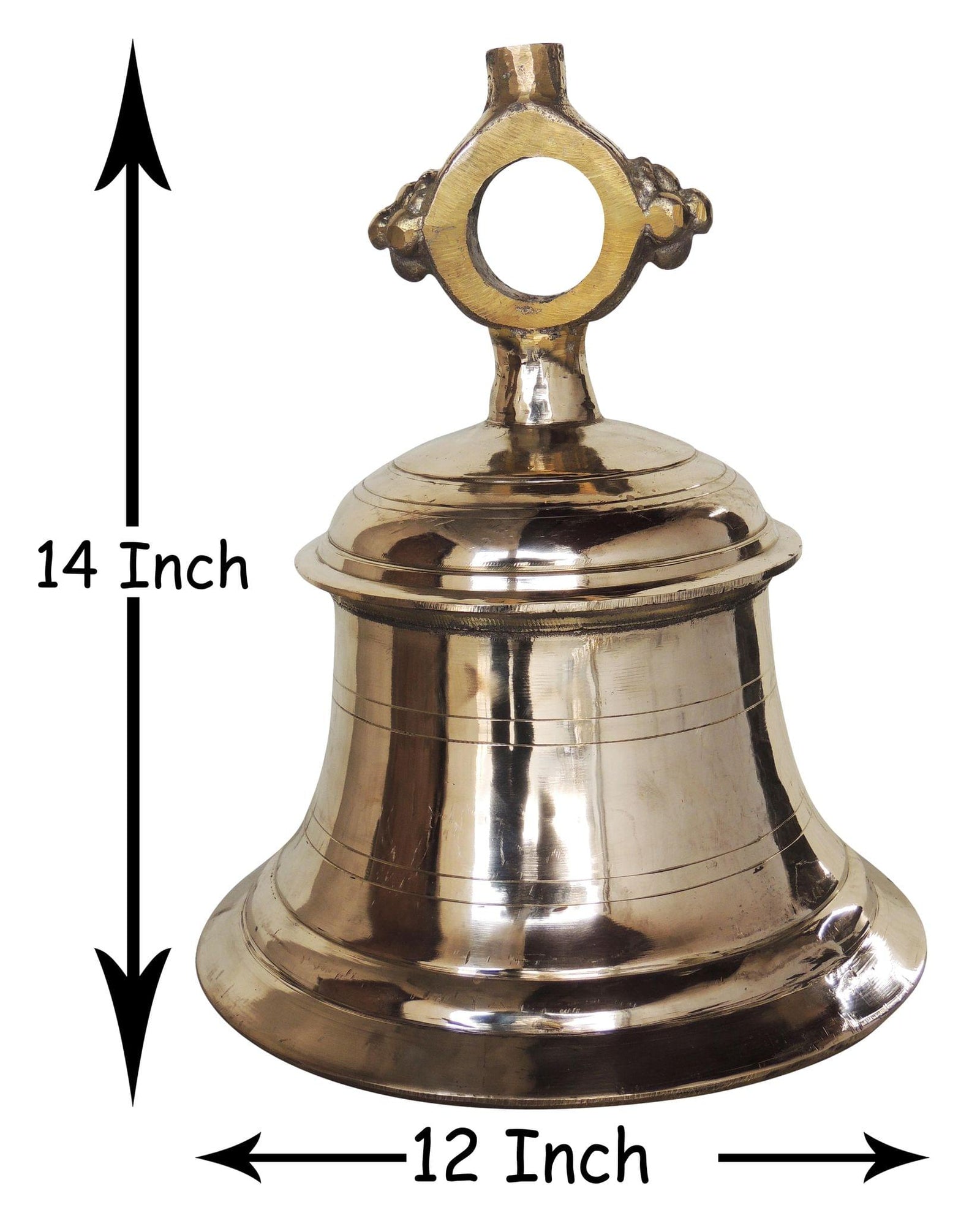 Brass Temple Bell, Ghanta [15 kg] — 14"